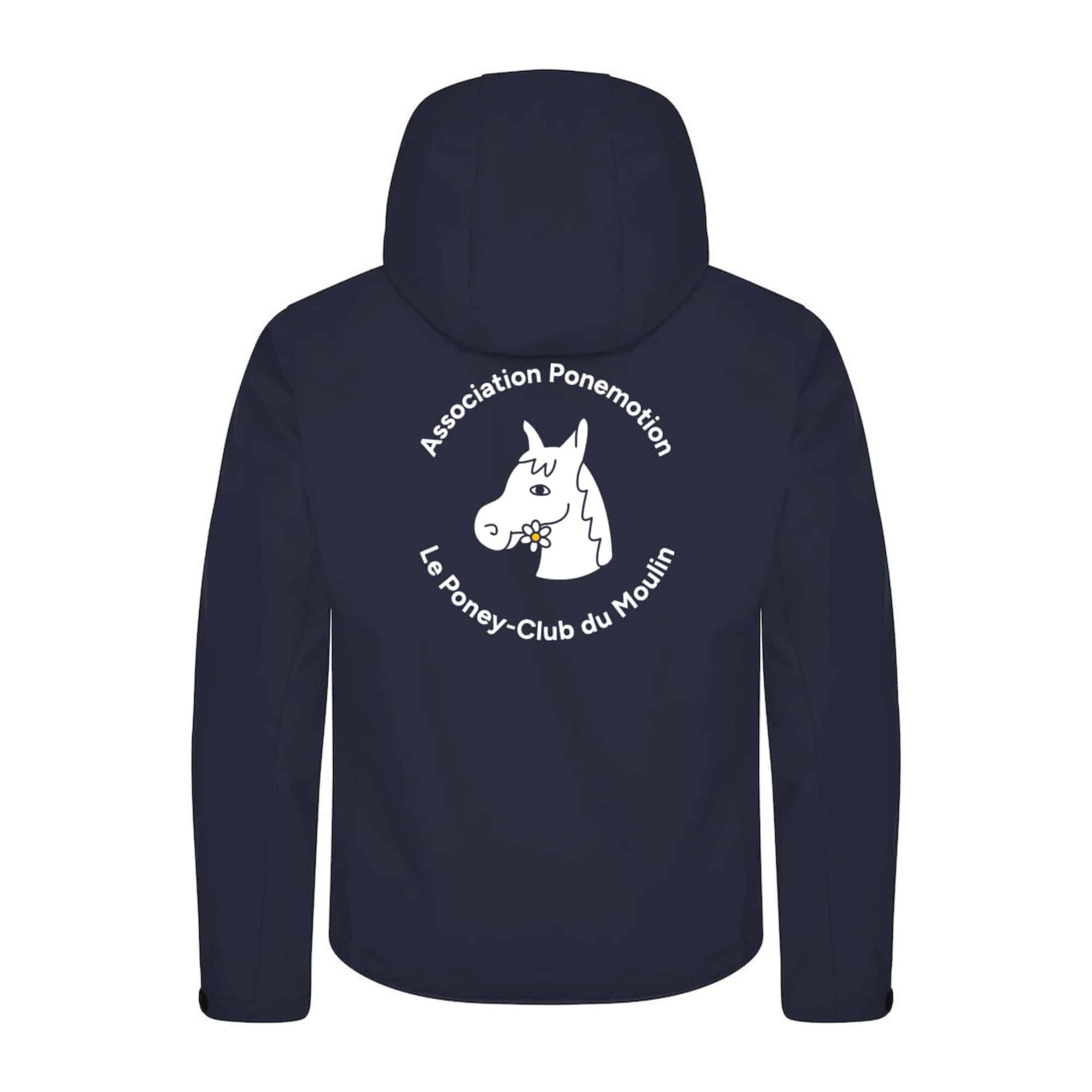 SOFTSHELL "Classic" (homme) - Poney Club du Moulin (27) - Navy - 0200912 – Image 3
