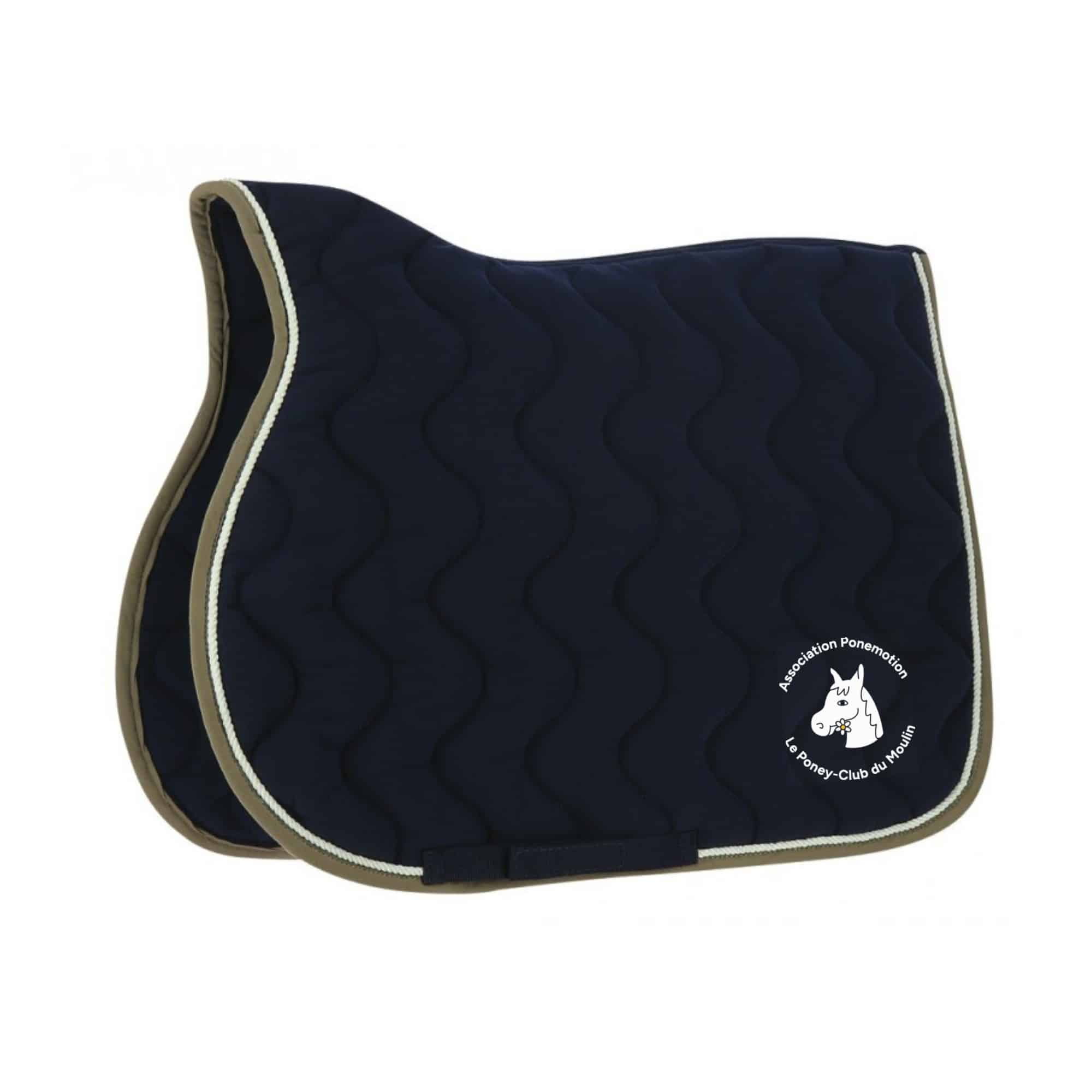 Tapis de selle EQUITHÈME "Polyfun" - Poney Club du Moulin (27) - Navy - 20444