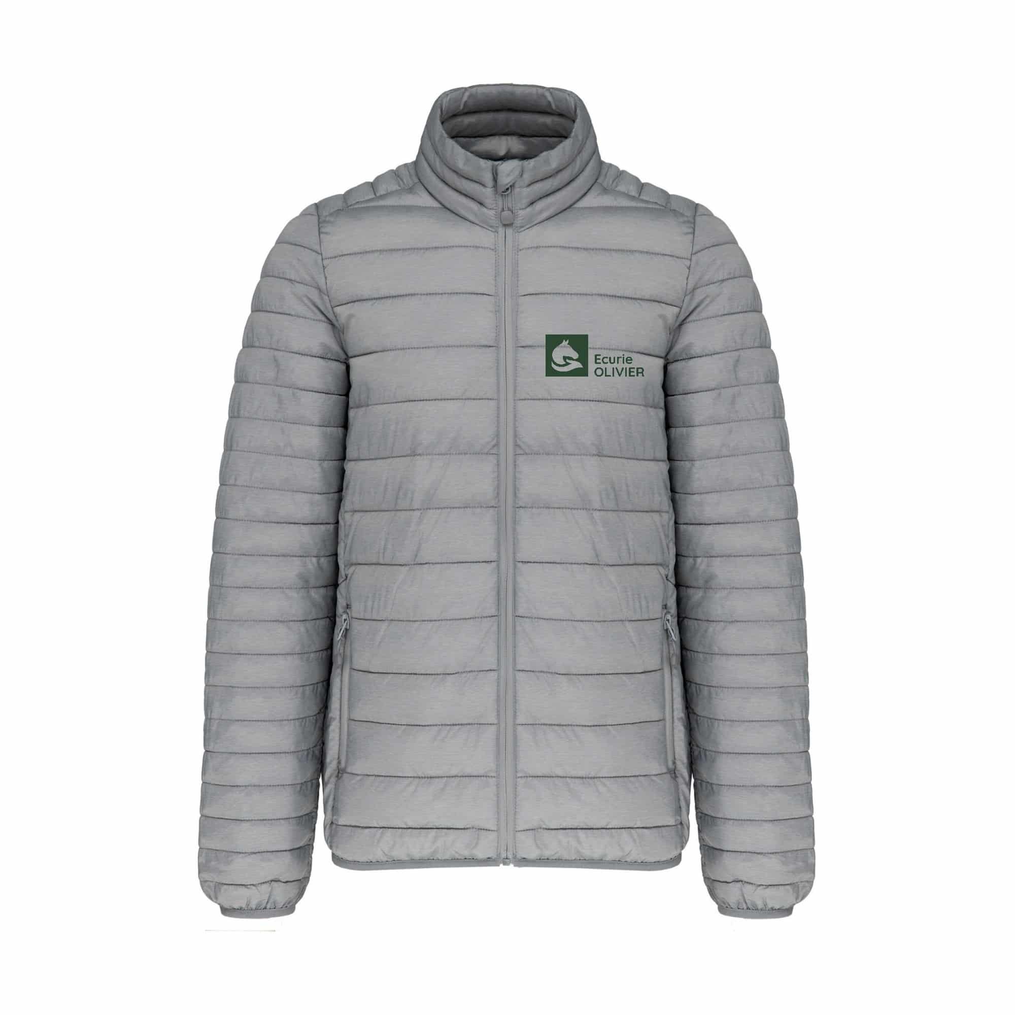 DOUDOUNE AVEC MANCHES (homme) - Ecurie Olivier – Gris chiné - K6120