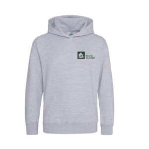 SWEAT A CAPUCHE (enfant) - Ecurie Olivier - Gris chiné - K477