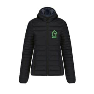 DOUDOUNE AVEC MANCHES ET CAPUCHE (femme) - Guillaume Oosterlinck - Noir - K6111