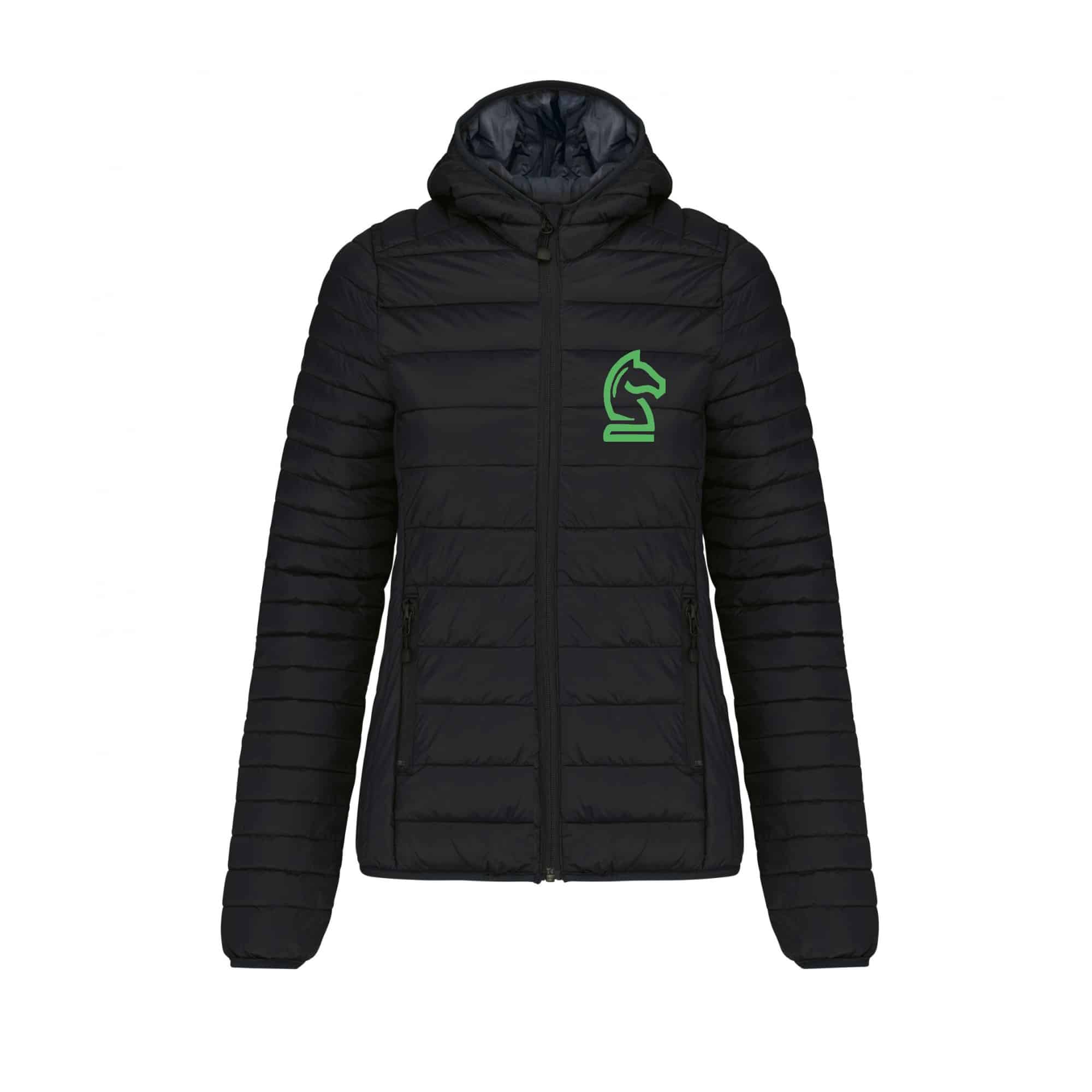 DOUDOUNE AVEC MANCHES ET CAPUCHE (femme) - Guillaume Oosterlinck - Noir - K6111