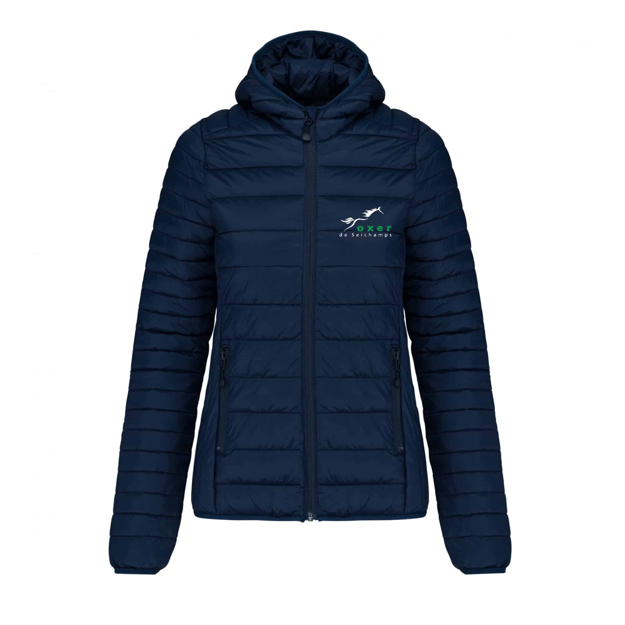 DOUDOUNE AVEC MANCHES ET CAPUCHE (femme) - OXER DE SEICHAMPS - Navy - K6111