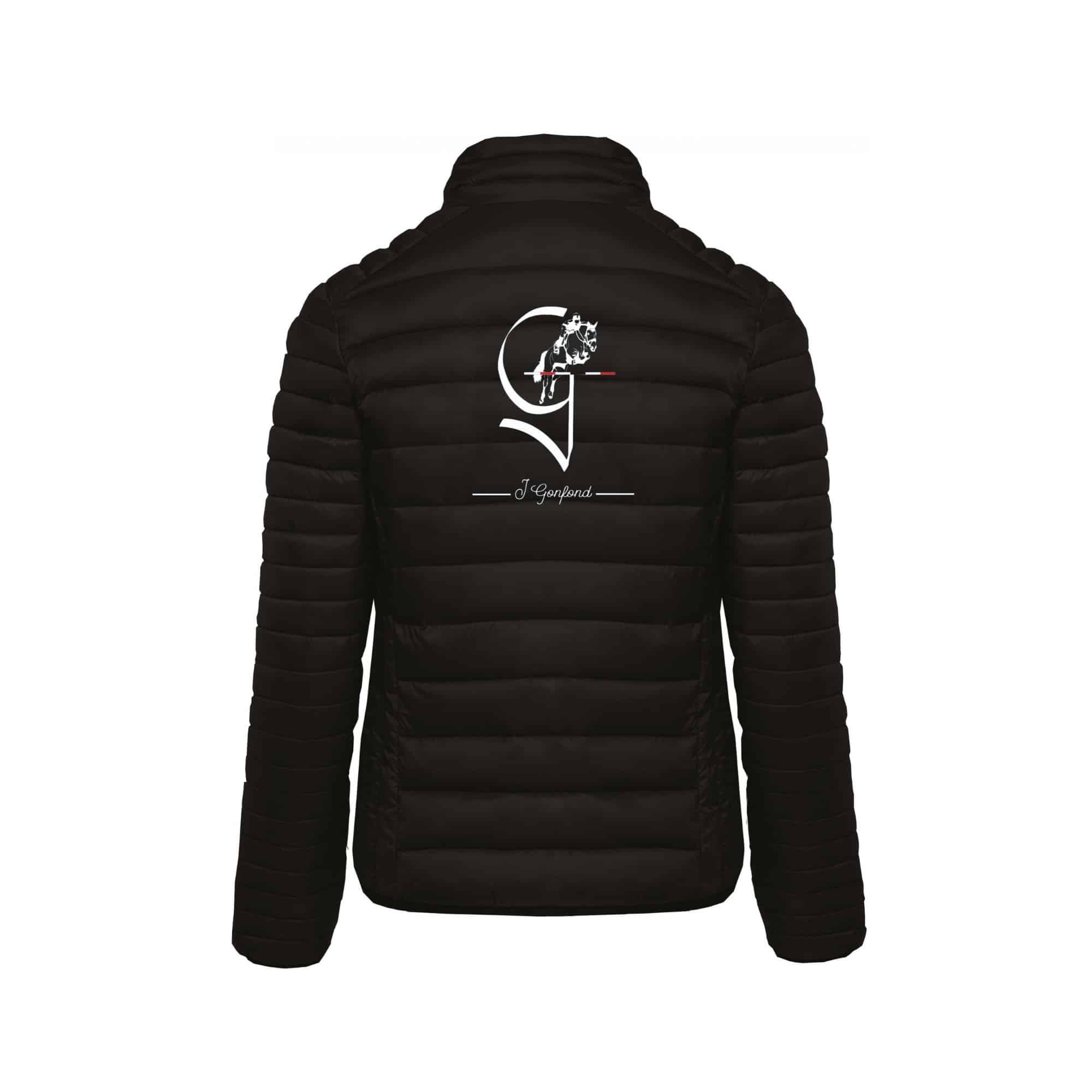 DOUDOUNE AVEC MANCHES (femme) - Ecurie du petit claux – Noir - K6121 – Image 3