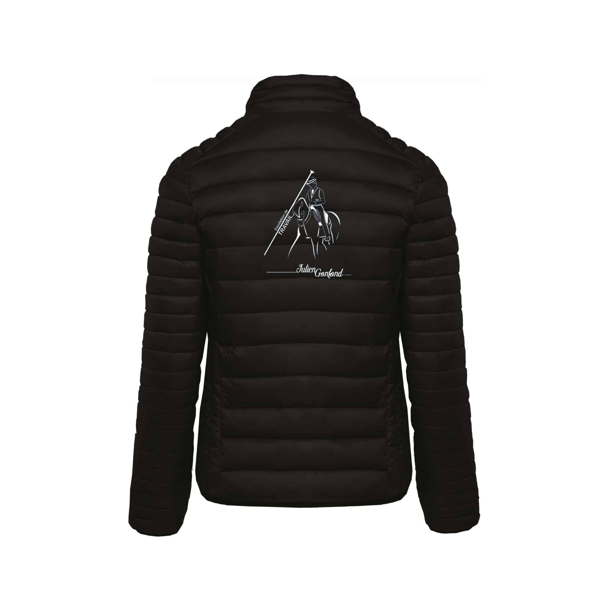 DOUDOUNE AVEC MANCHES (femme) - Ecurie du petit claux – Noir - K6121 – Image 4