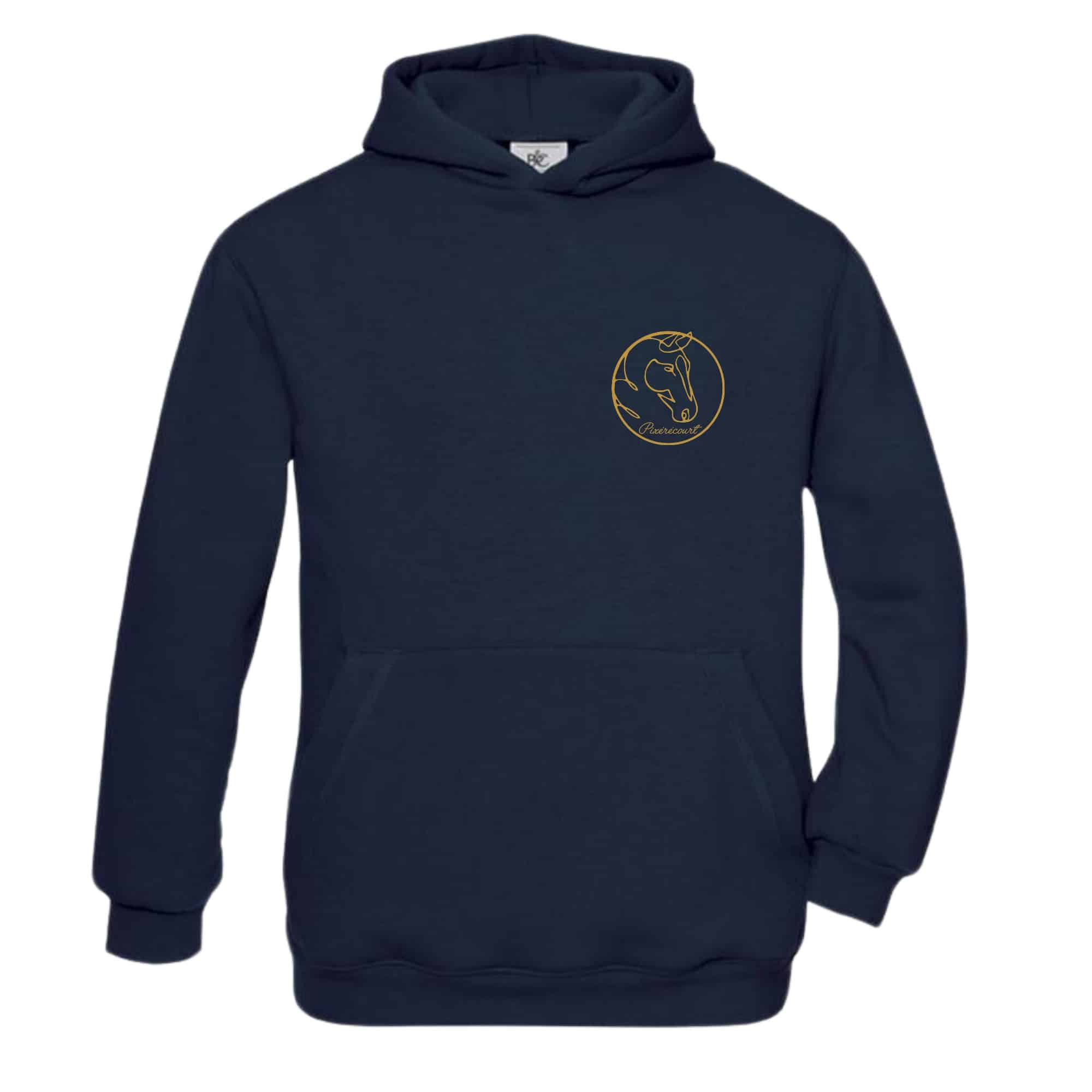 SWEAT A CAPUCHE (enfant) - Association des cavaliers de Pixérécourt - Navy - K477