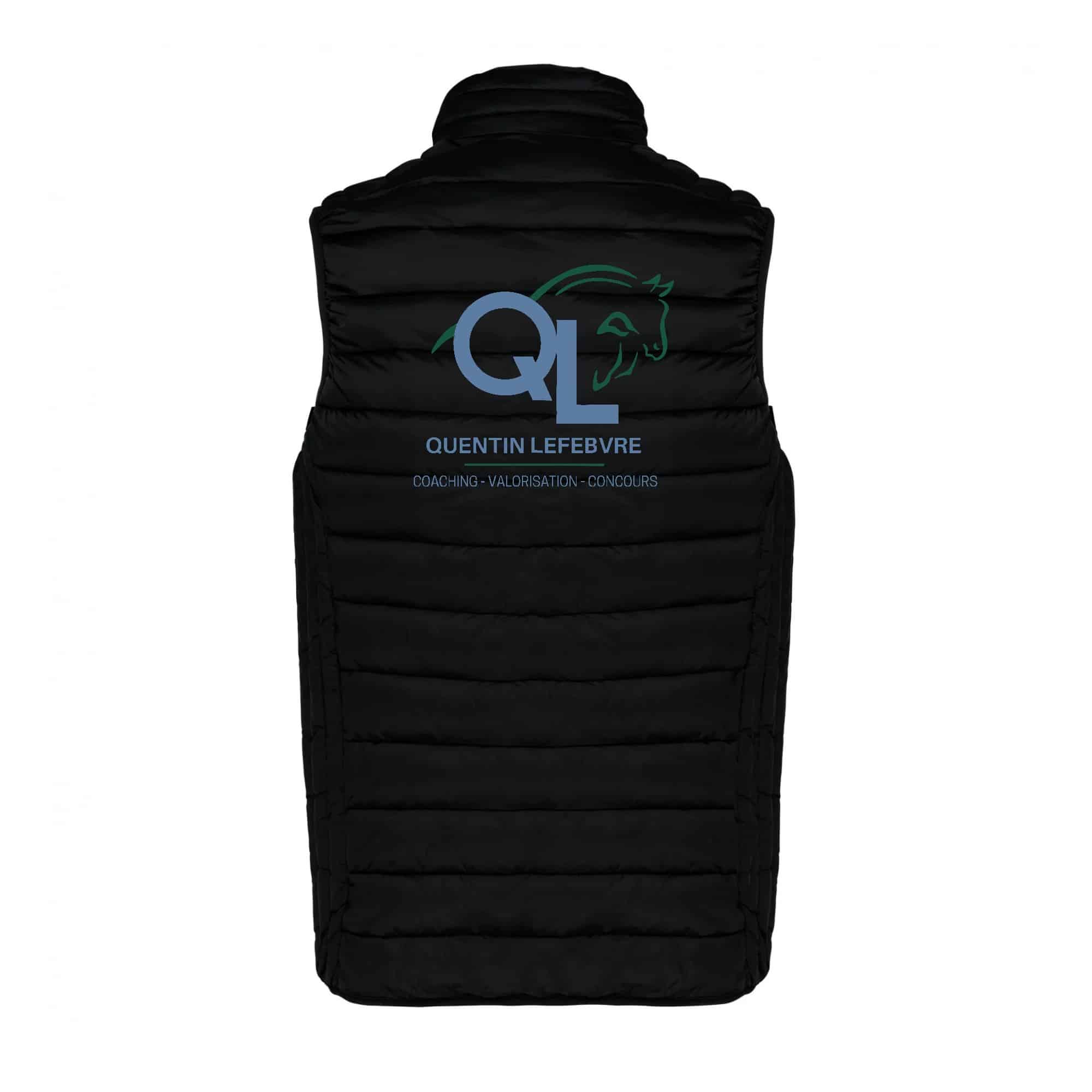 DOUDOUNE SANS MANCHES (enfant) - Qlcoaching - Noir - K6115 – Image 3