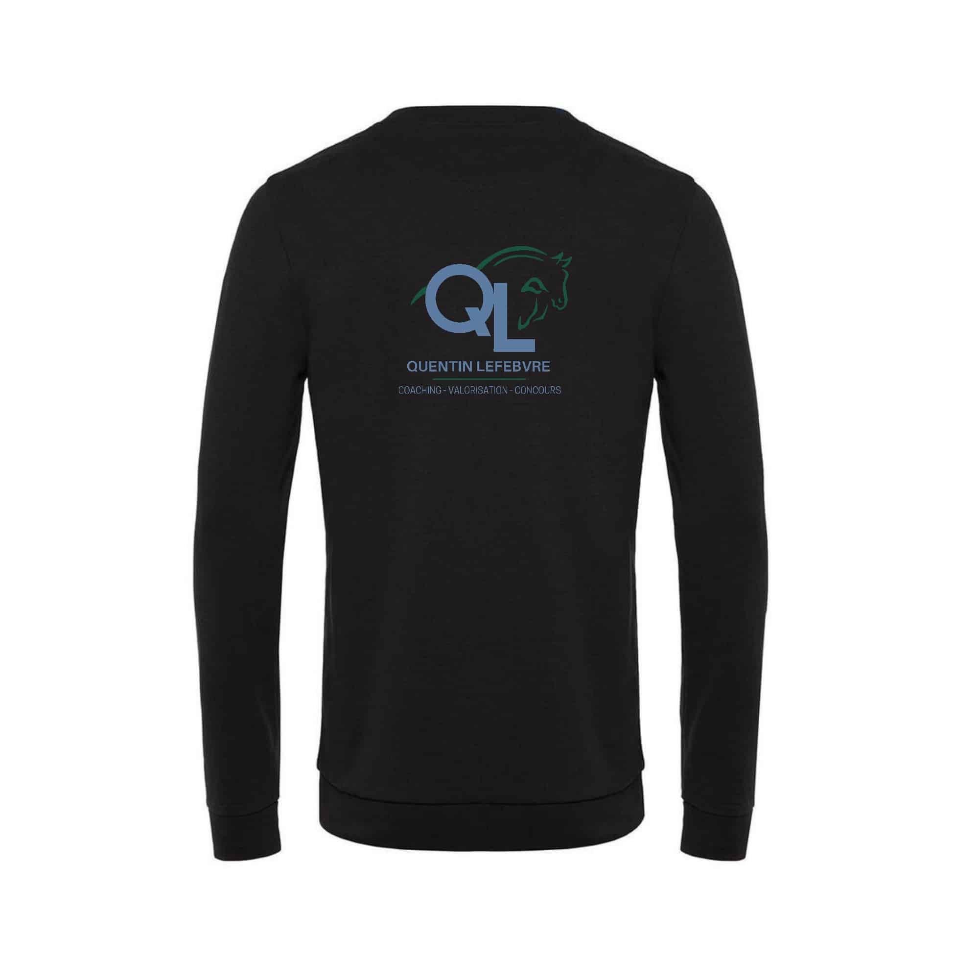 SWEAT COL ROND (enfant) - Qlcoaching - Vert Foret - ID332K – Image 2