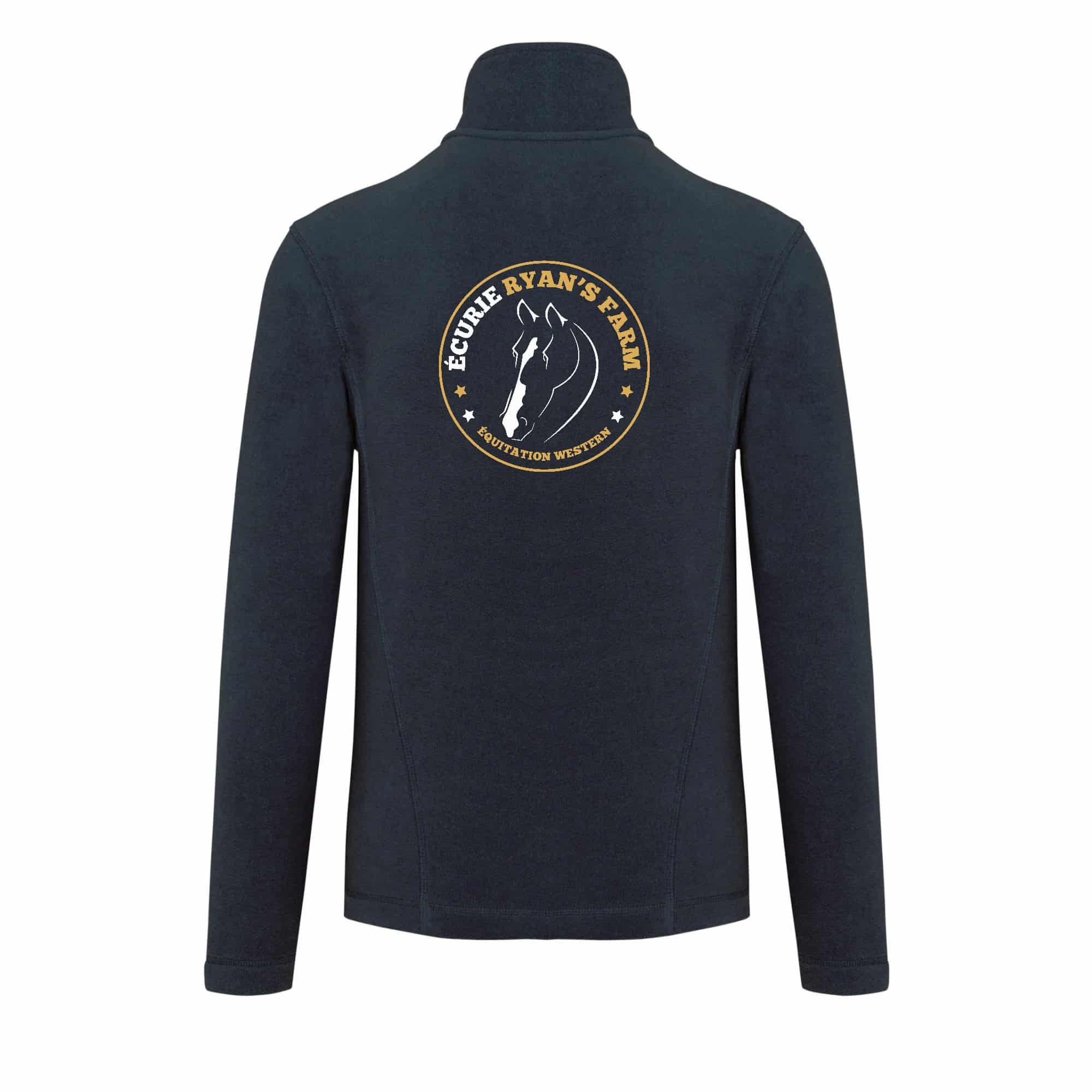 Veste micropolaire zippée (enfant) – Ryan’s Farm - Navy – K920 – Image 3