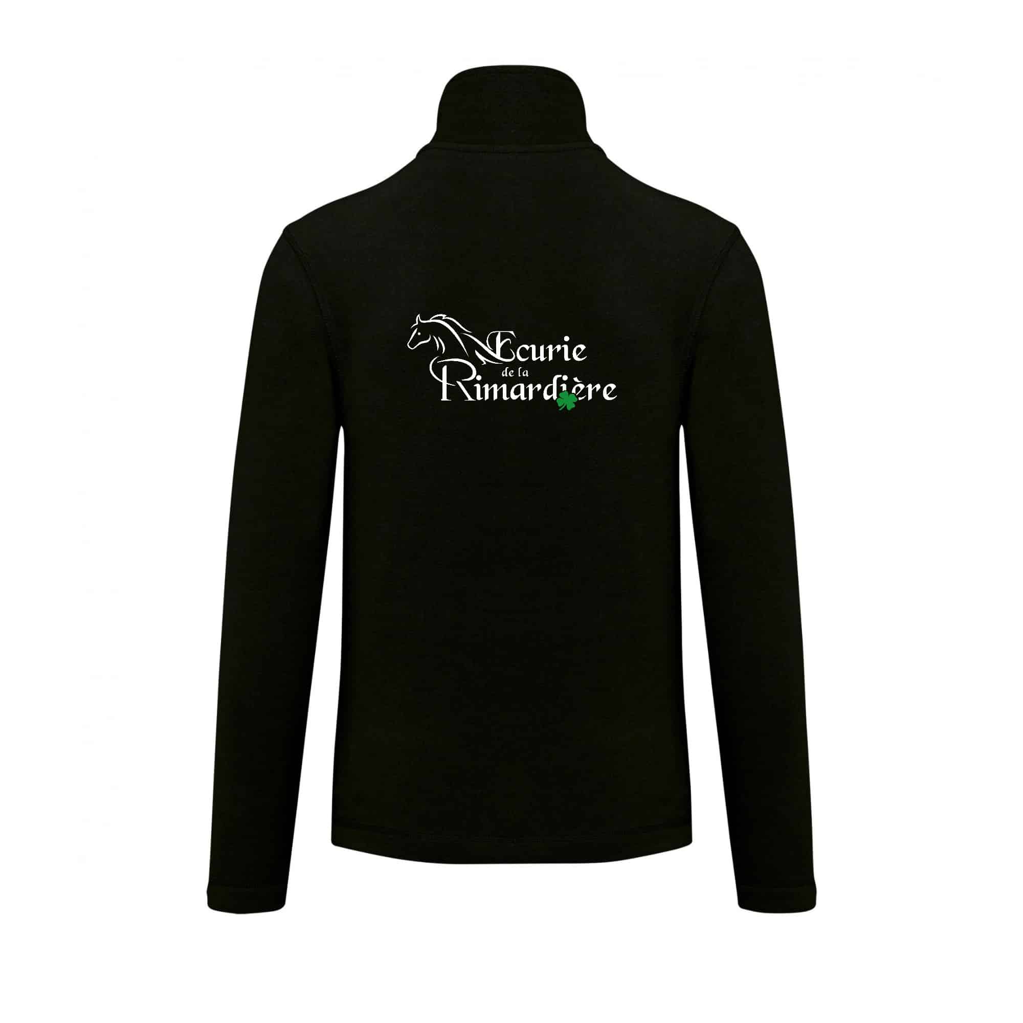 Veste micropolaire zippée (enfant) – Écurie de la Rimardière – Noir – K920 – Image 3