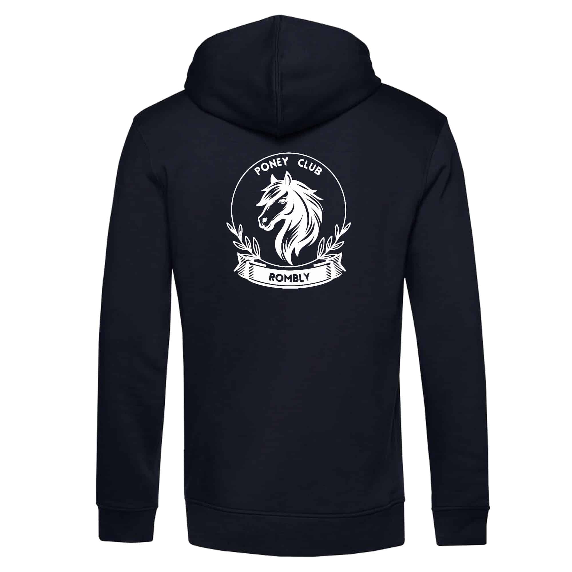 SWEAT A CAPUCHE (enfant) - Poney club de Rombly - Navy - K477 – Image 2