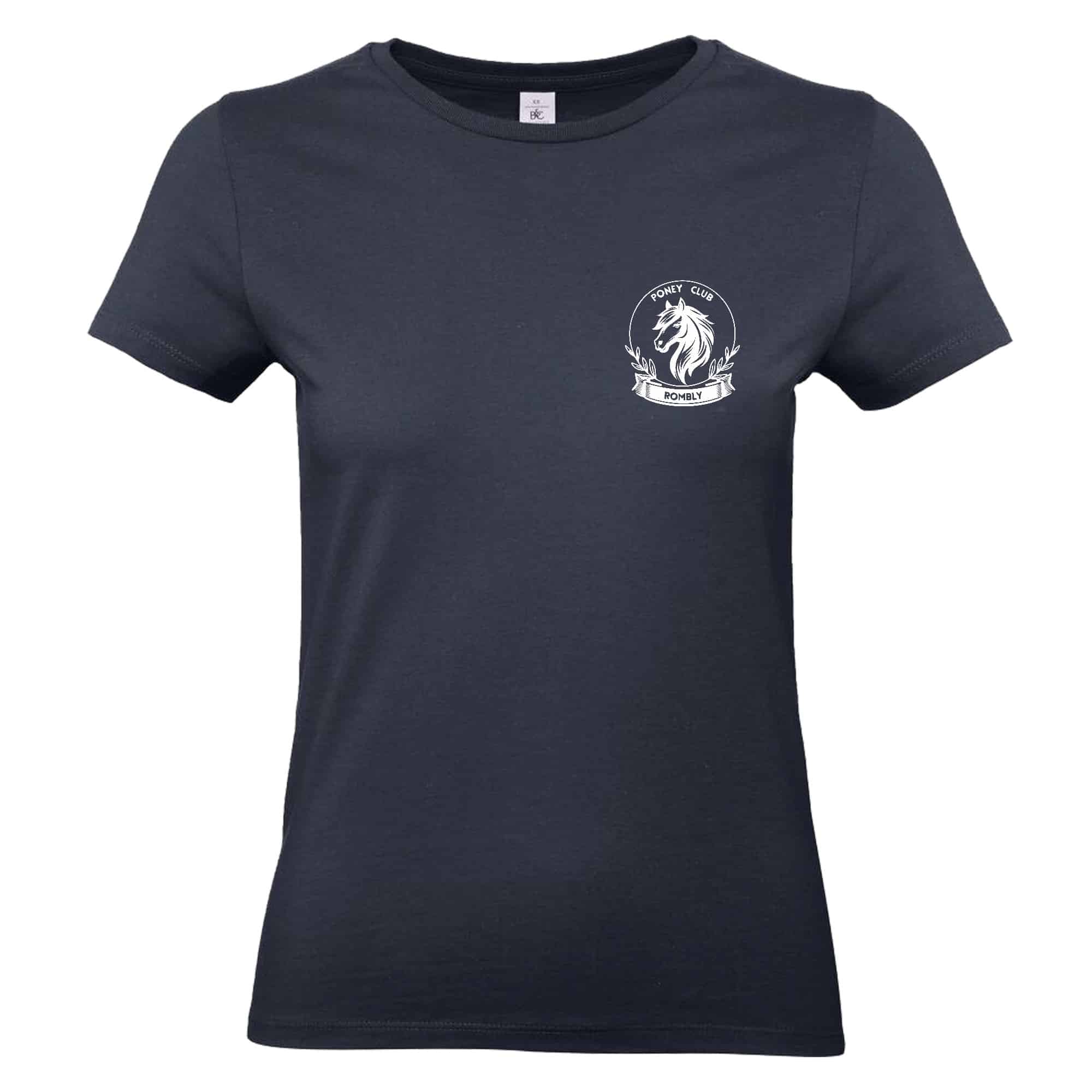 T-SHIRT (femme) - Poney club de Rombly - Navy - BC04T