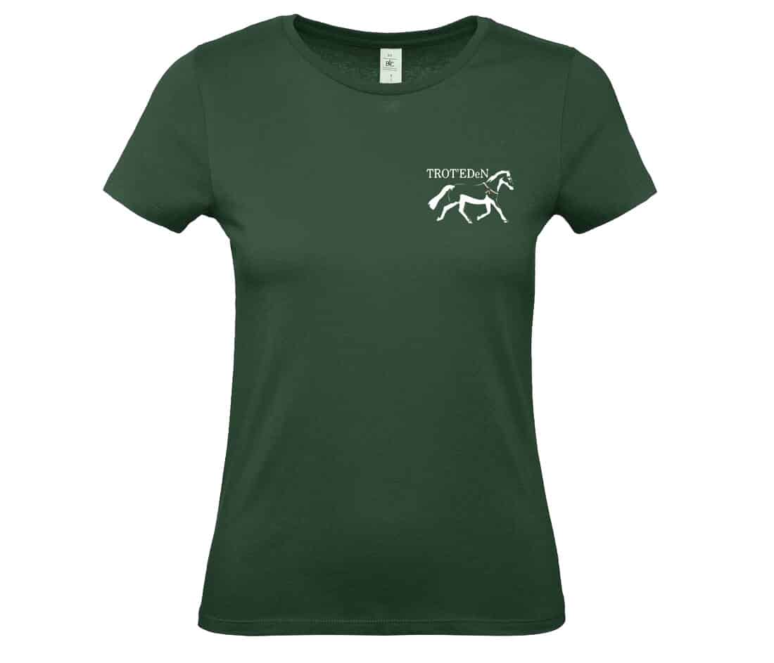 T-SHIRT (femme) - associtation TROT'EDeN - Vert Foret - BC04T