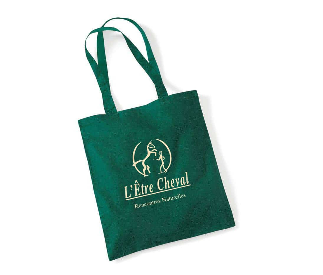 TOTE BAG - L' Être Cheval - Vert foret - WM101