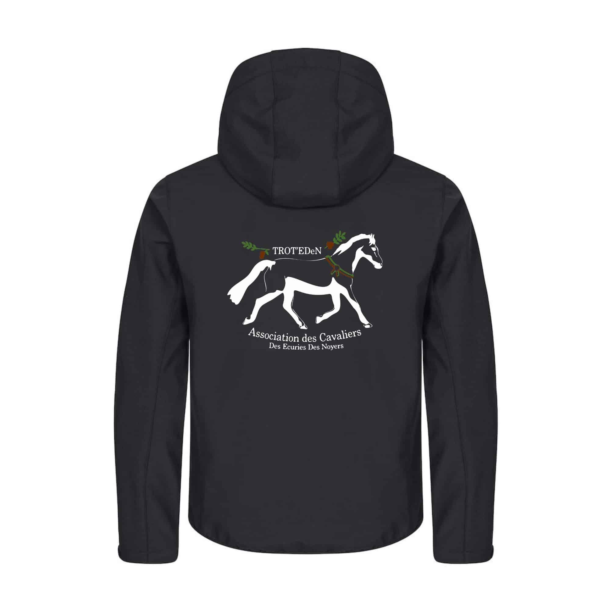 SOFTSHELL "Classic" (homme) - associtation TROT'EDeN - Noir - 0200912 – Image 3