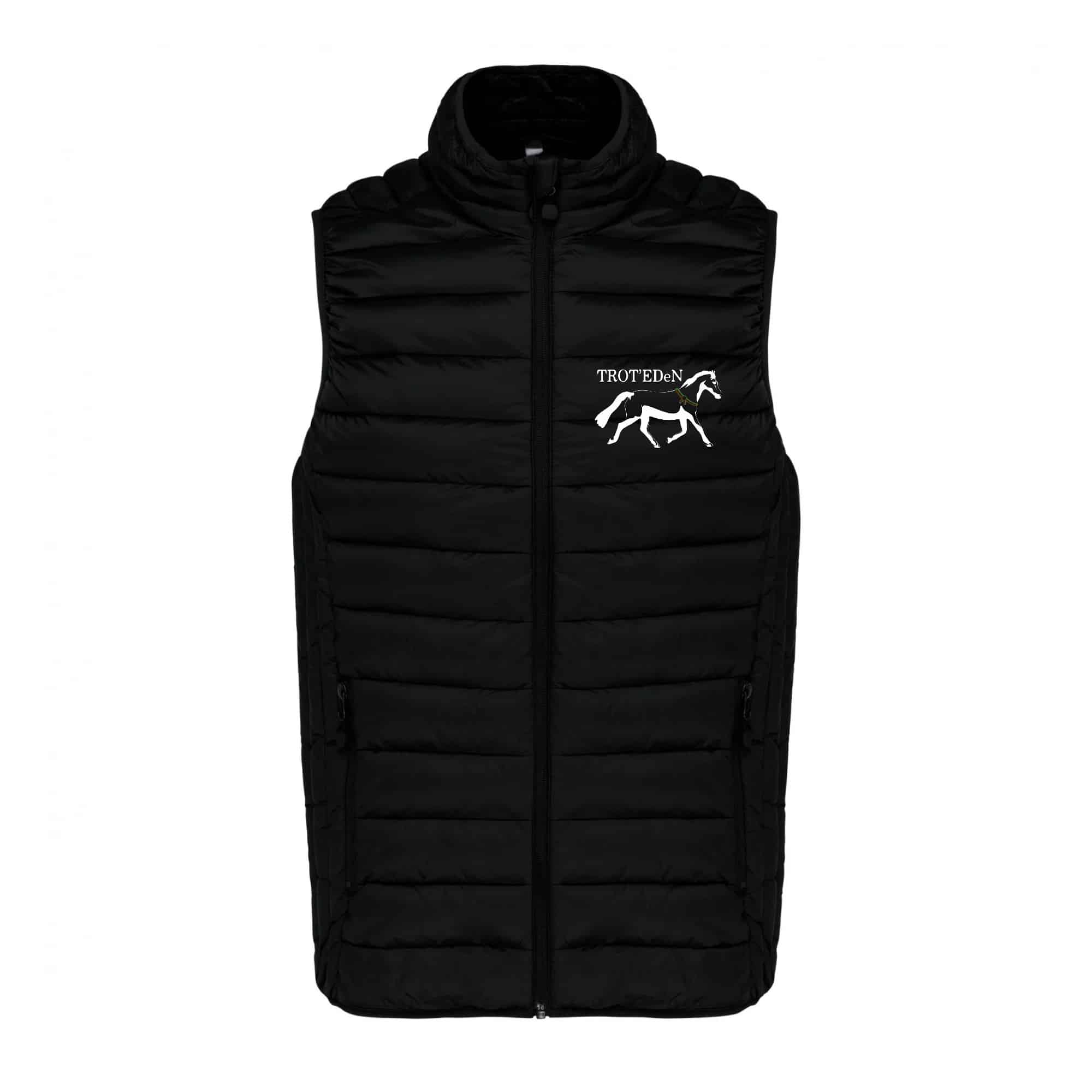 DOUDOUNE SANS MANCHES (enfant) - associtation TROT'EDeN - Noir - K6115