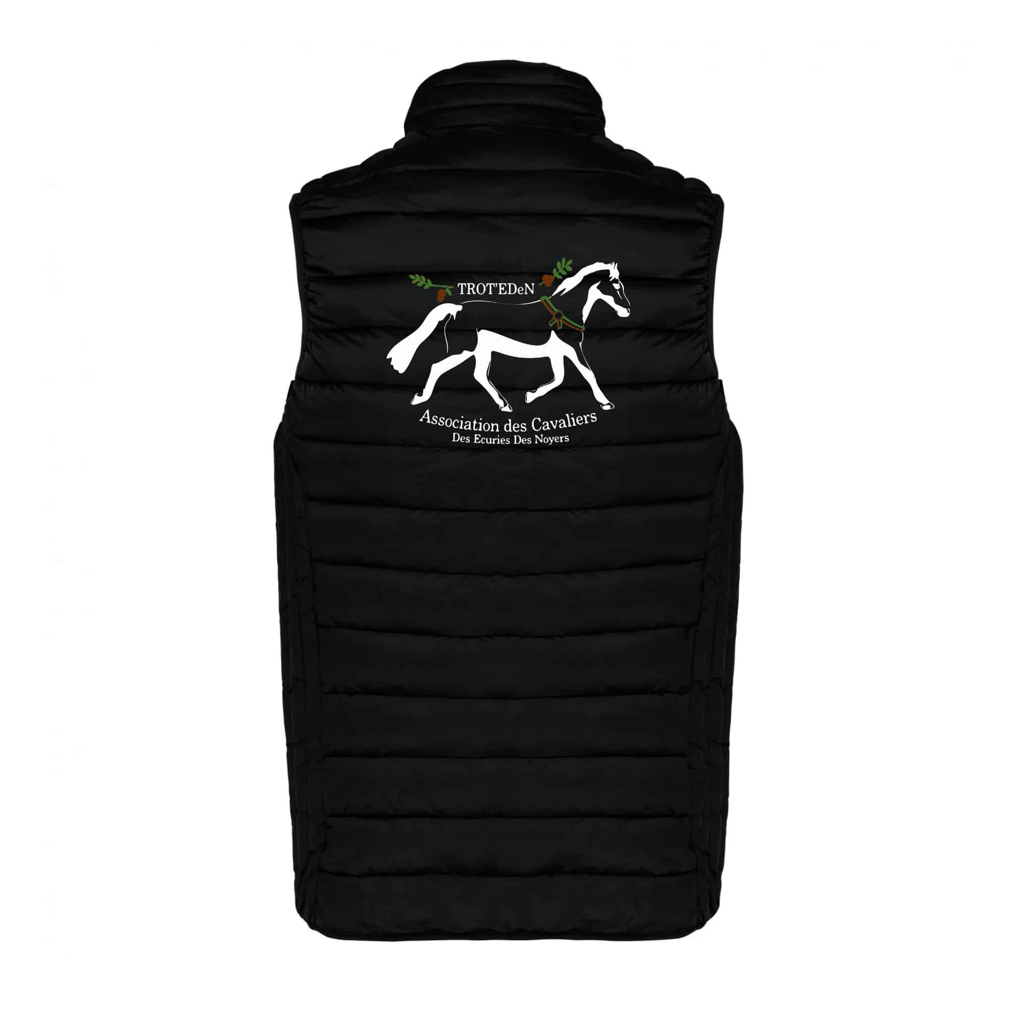 DOUDOUNE SANS MANCHES (enfant) - associtation TROT'EDeN - Noir - K6115 – Image 3