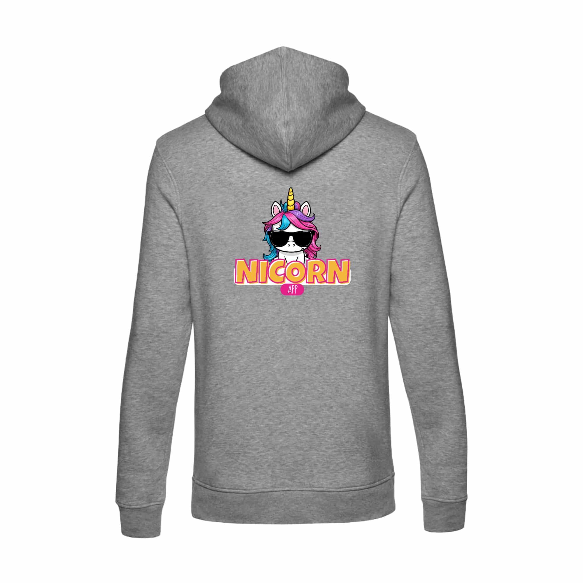SWEAT ZIPPÉ (femme) - Nicorn App - Gris chiné - BCW03Q – Image 3