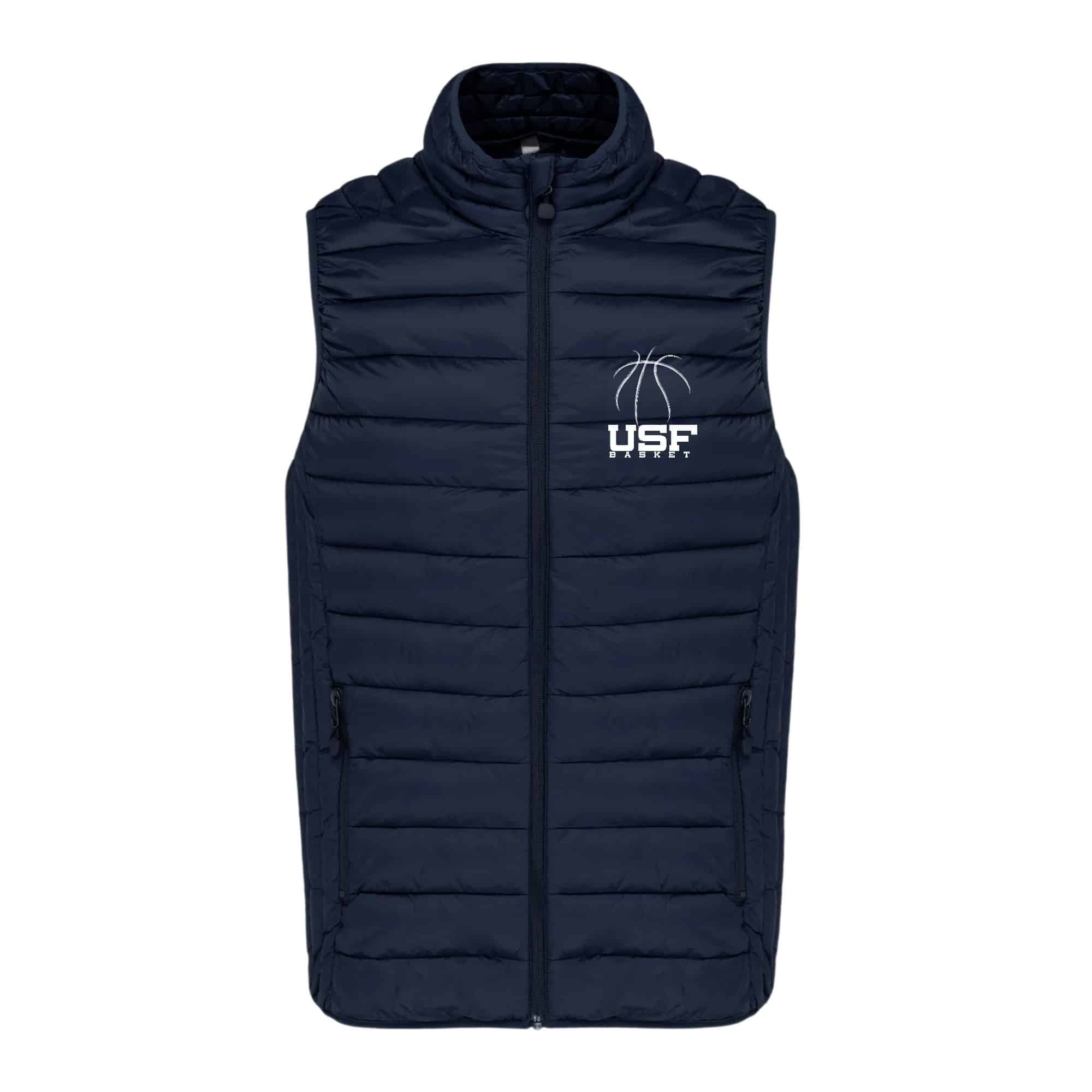 DOUDOUNE SANS MANCHES (femme) - USF Basket - Navy - K6114