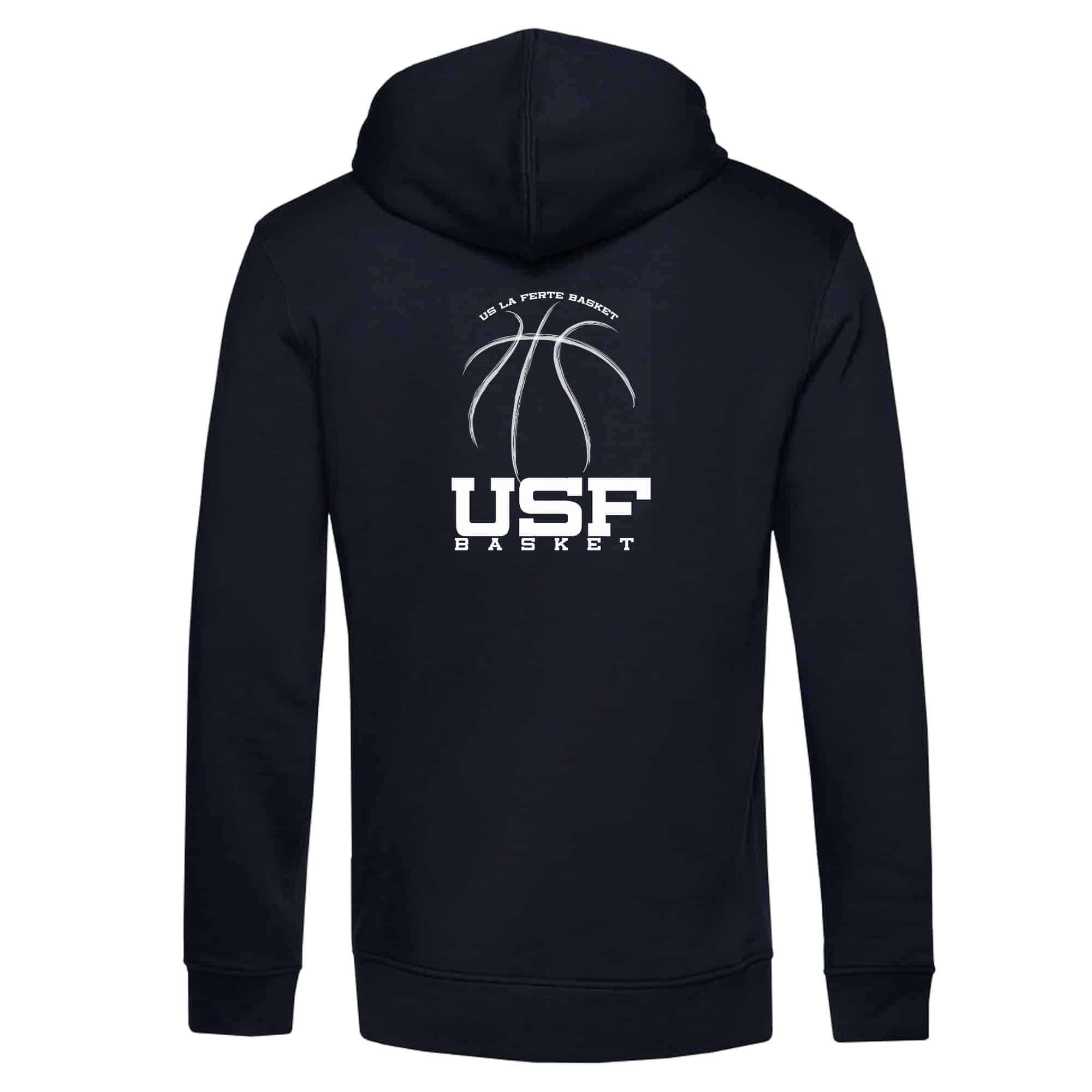 SWEAT A CAPUCHE (enfant) - USF Basket - Navy - K477 – Image 2