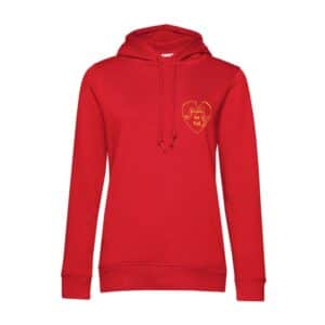 SWEAT A CAPUCHE (femme) – ECURIE DU VAL (76) - Rouge - BCW34B