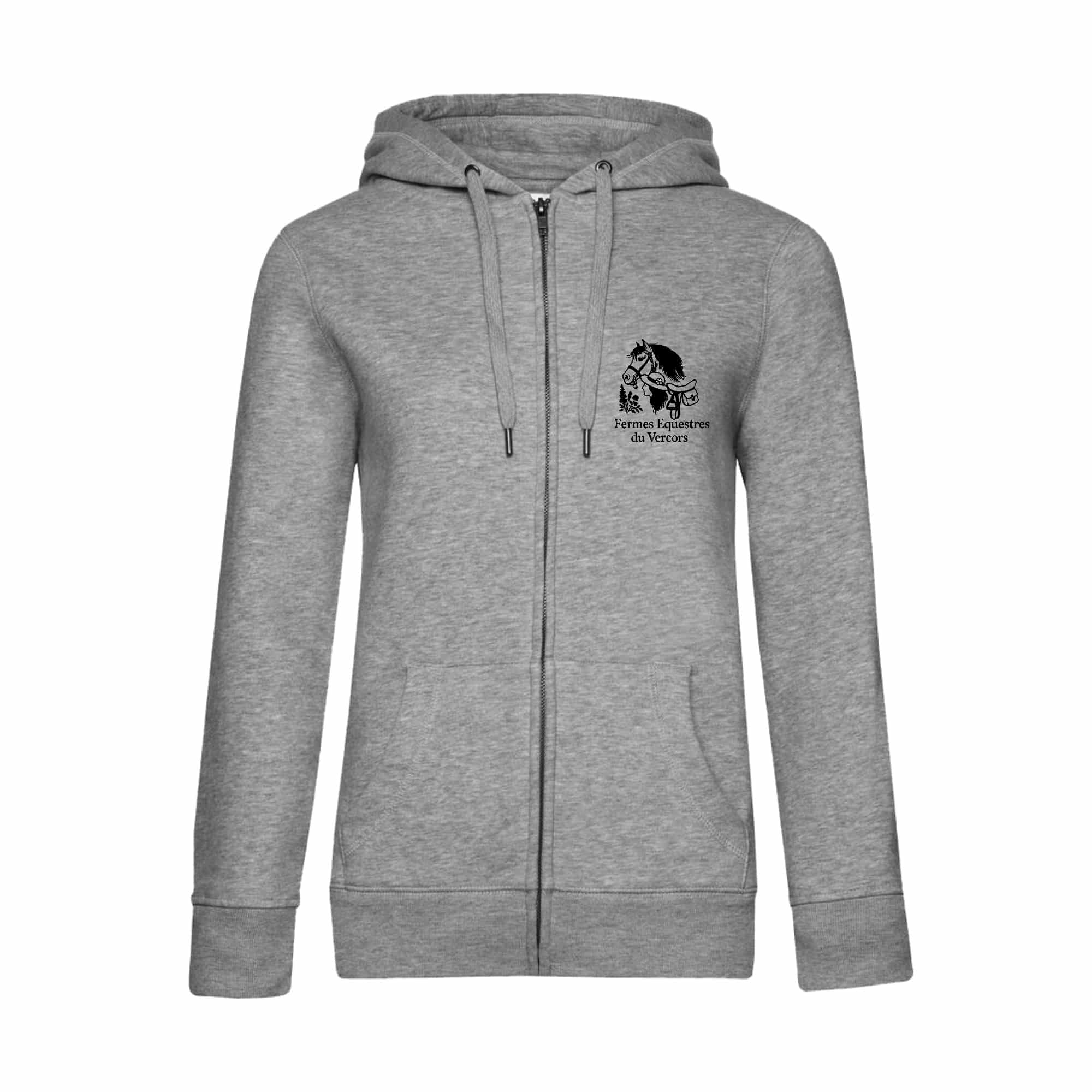 SWEAT ZIPPÉ (femme) - Les Fermes Equestres du Vercors - BCW03Q – Image 4