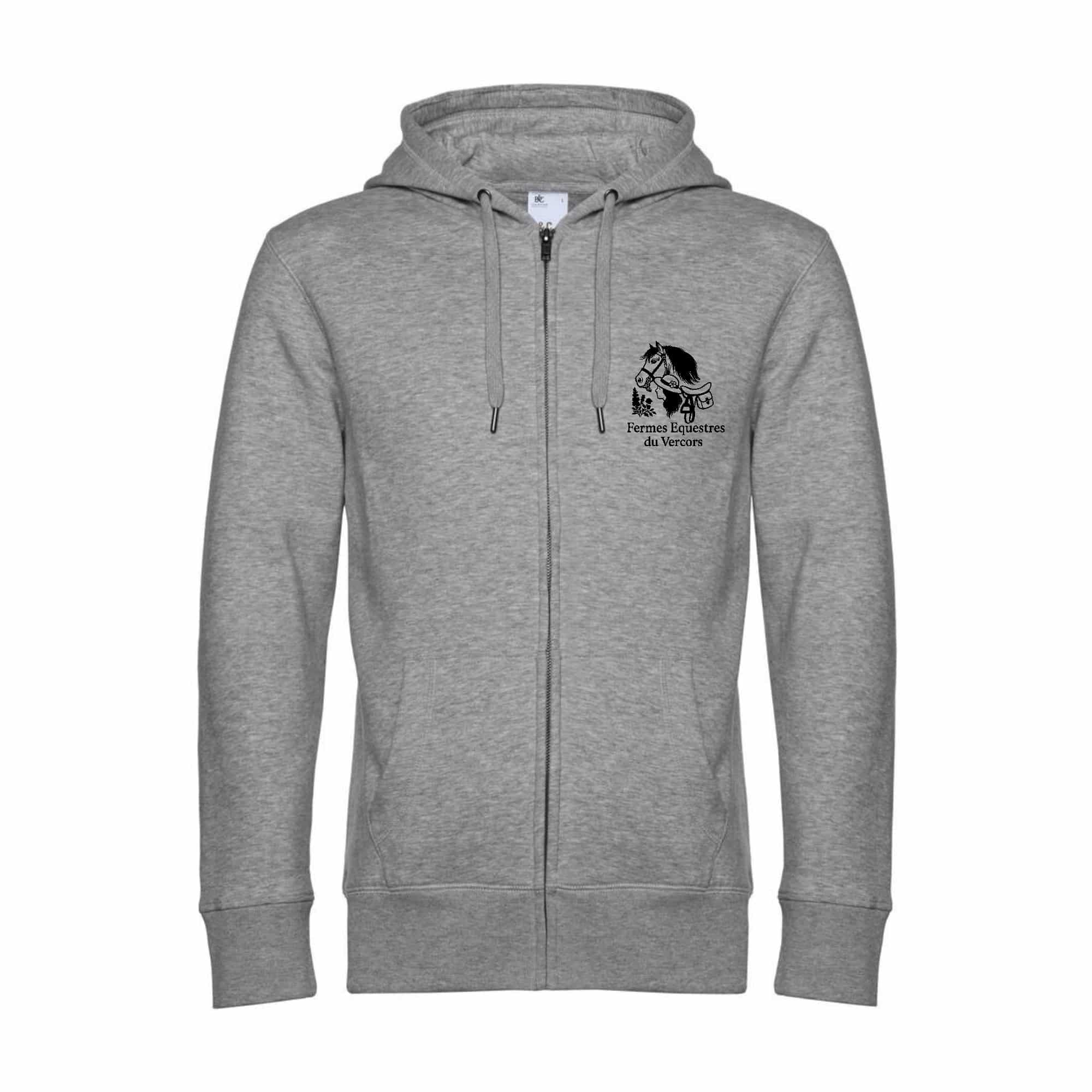 SWEAT ZIPPÉ (Homme) - Les Fermes Equestres du Vercors - BCU03K – Image 4