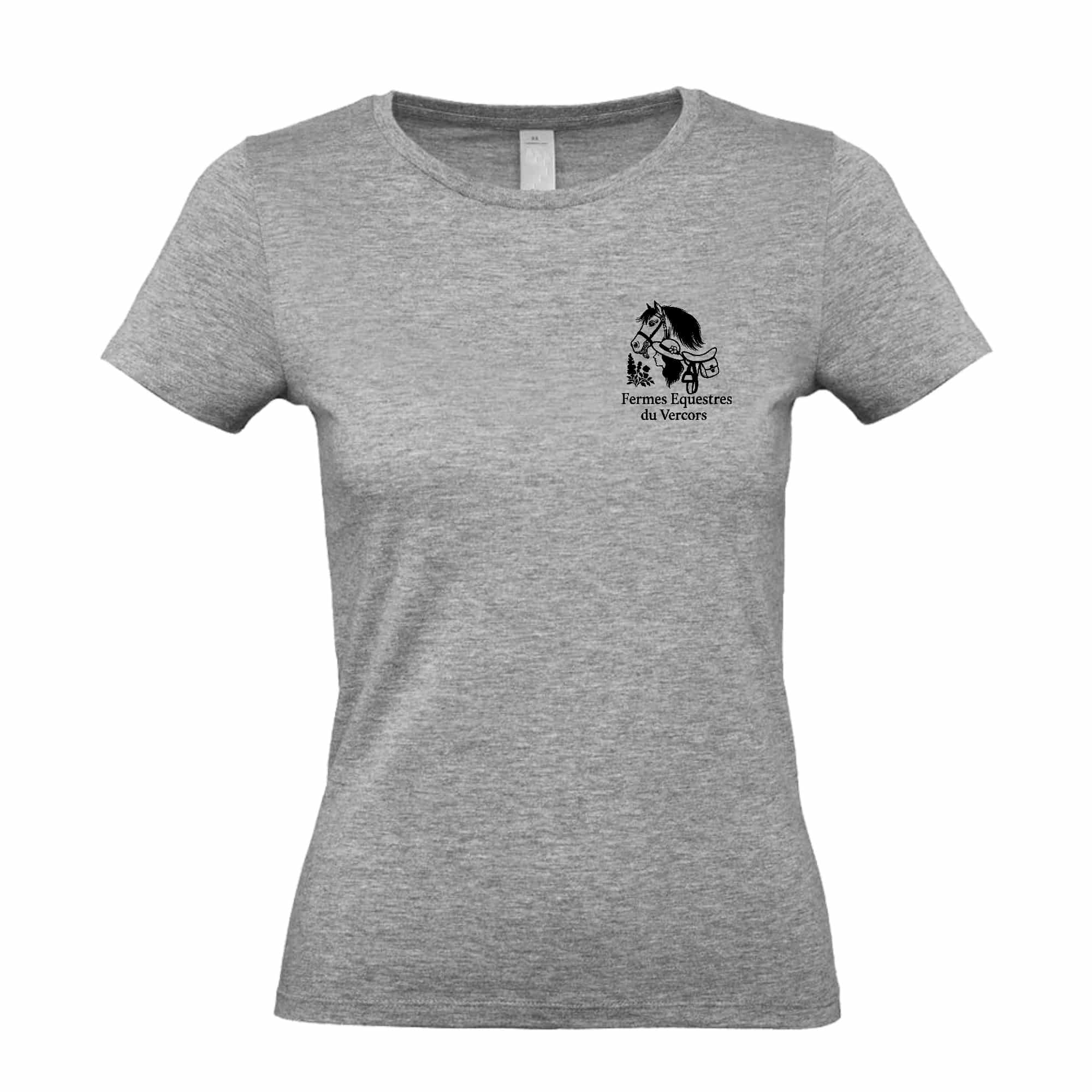 T-SHIRT (femme) - Les Fermes Equestres du Vercors - BC04T – Image 4