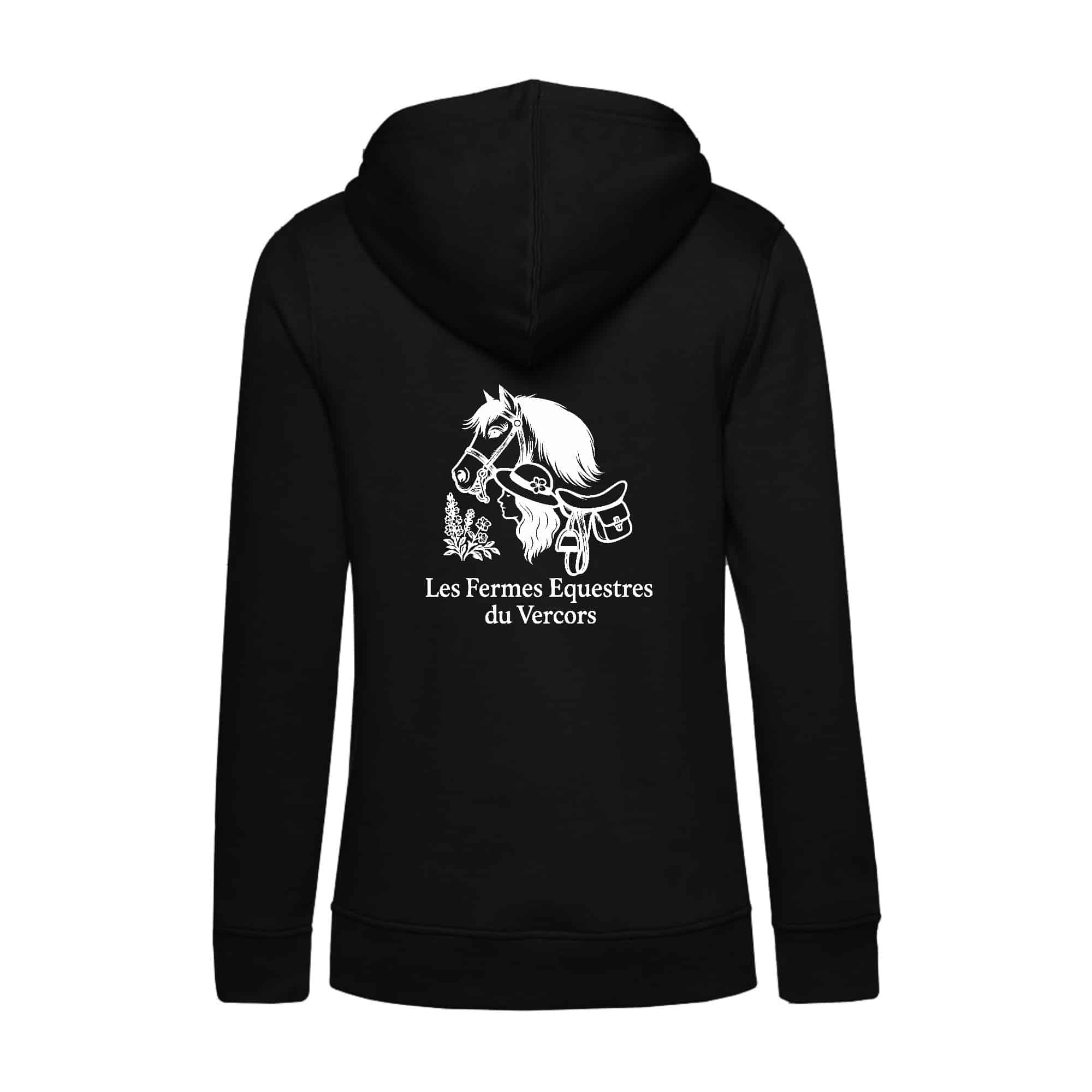 SWEAT ZIPPÉ (femme) - Les Fermes Equestres du Vercors - BCW03Q – Image 3