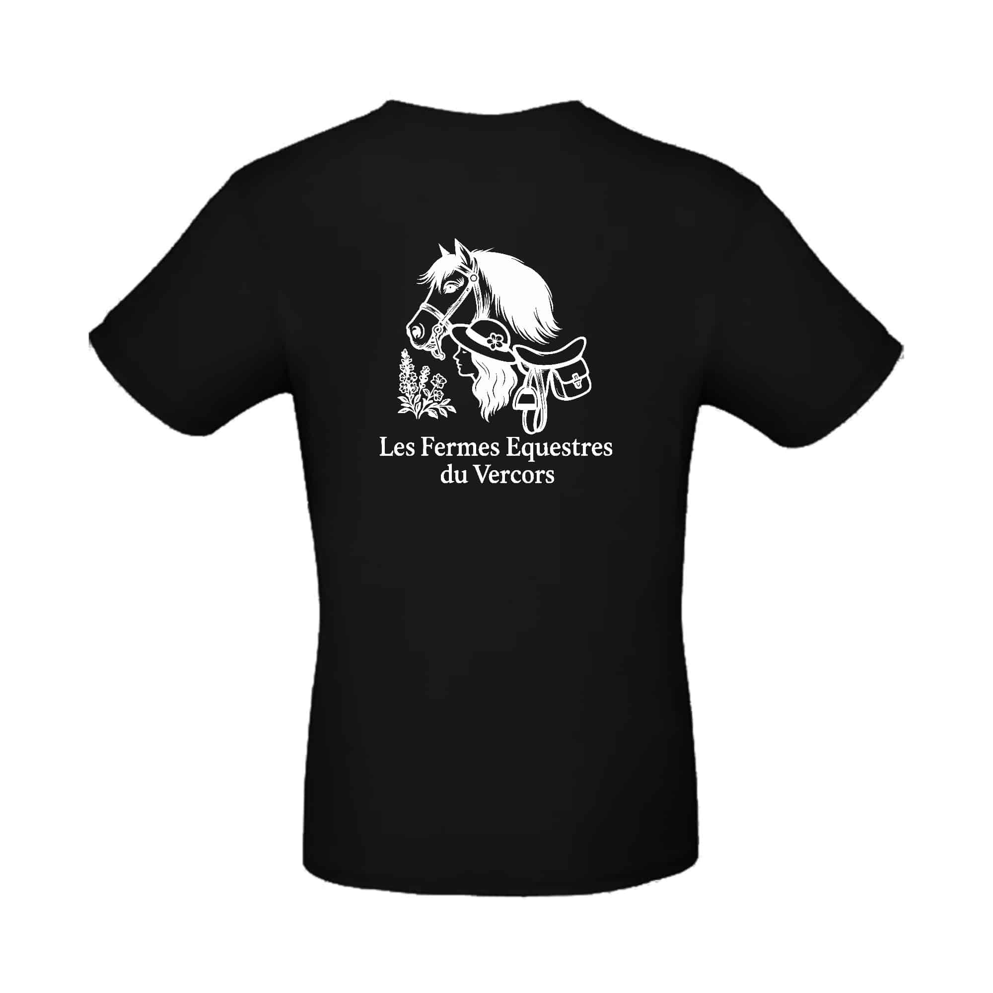 T-SHIRT (homme) - Les Fermes Equestres du Vercors - BC03T – Image 3