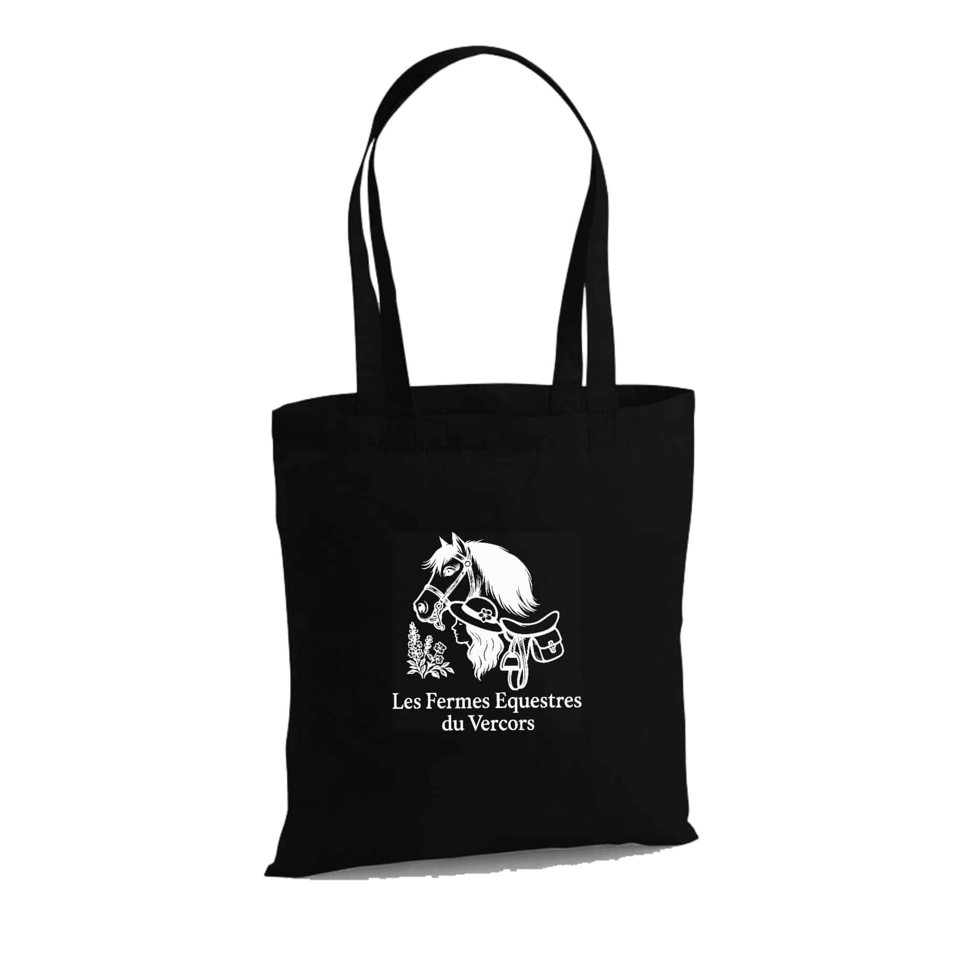 TOTE BAG - Les Fermes Equestres du Vercors - Noir - WM101