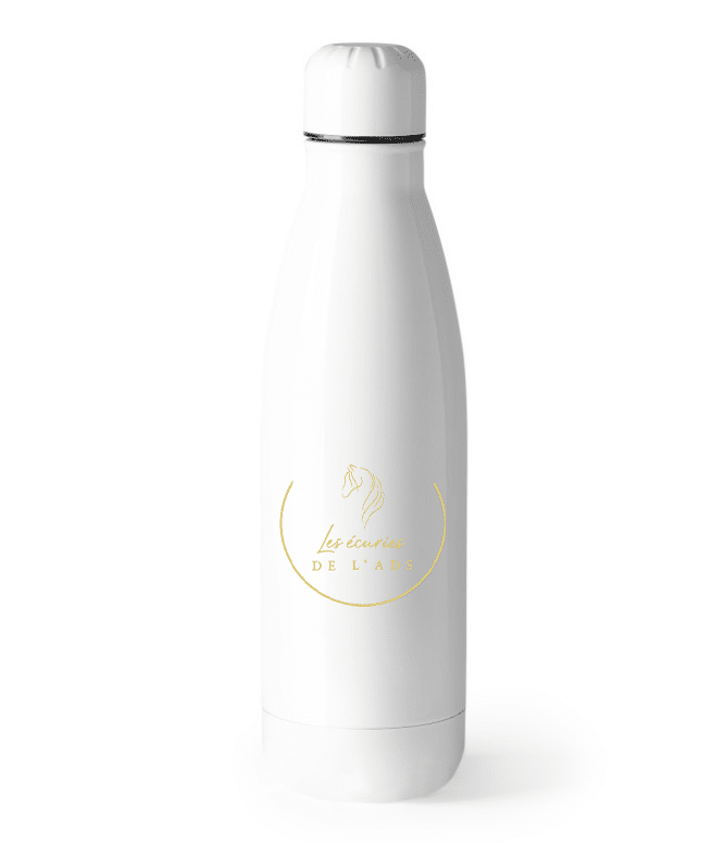 Gourde Blanche 500ml - Les écuries de l'ADS - GRD001