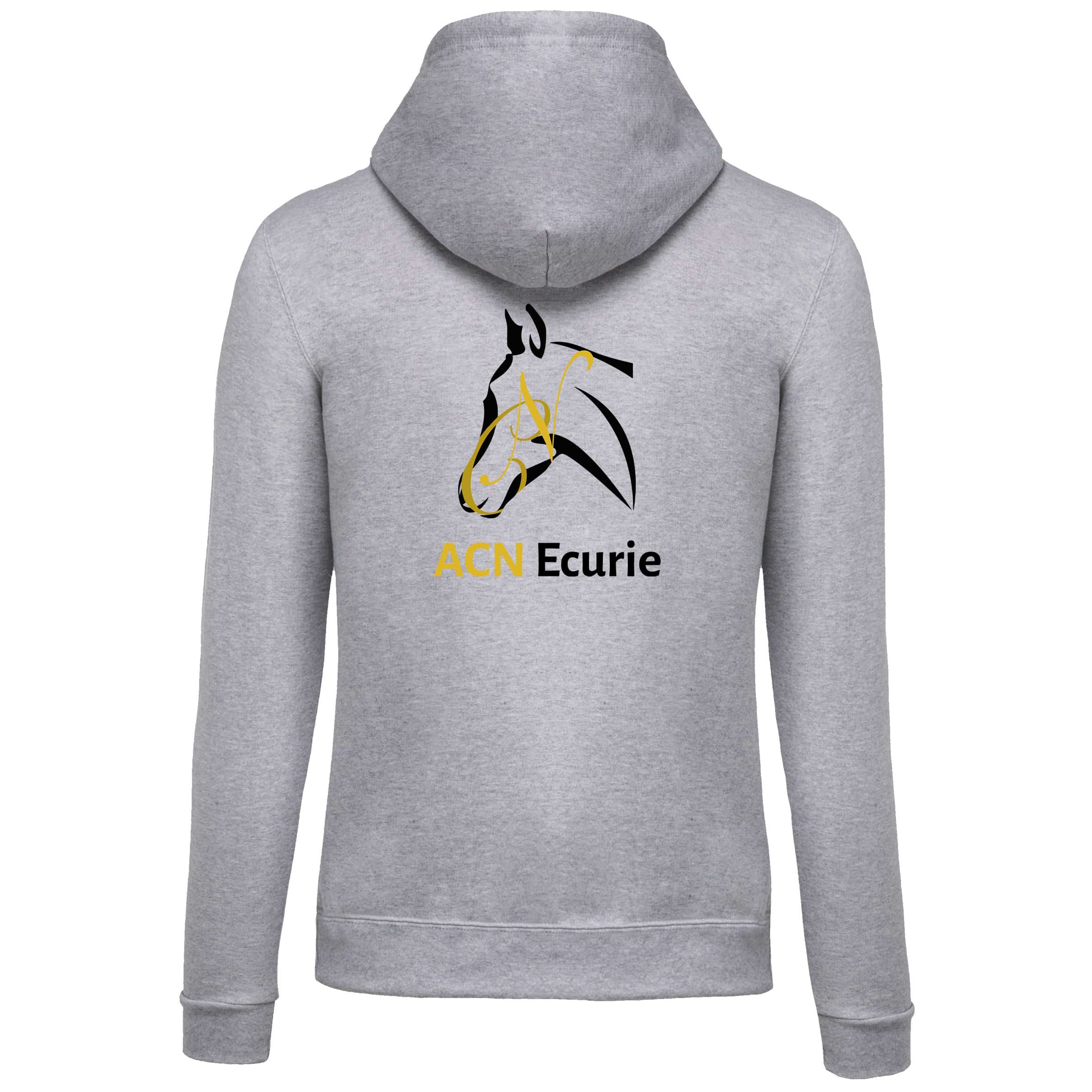 SWEAT A CAPUCHE (homme) - ACN Ecurie - Gris chiné - K476 – Image 2