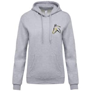 SWEAT A CAPUCHE (femme) – ACN Ecurie - Gris chiné - K473