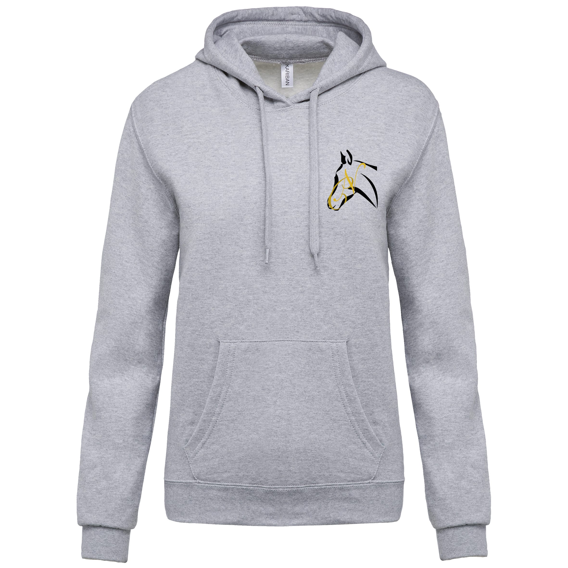 SWEAT A CAPUCHE (femme) – ACN Ecurie - Gris chiné - K473