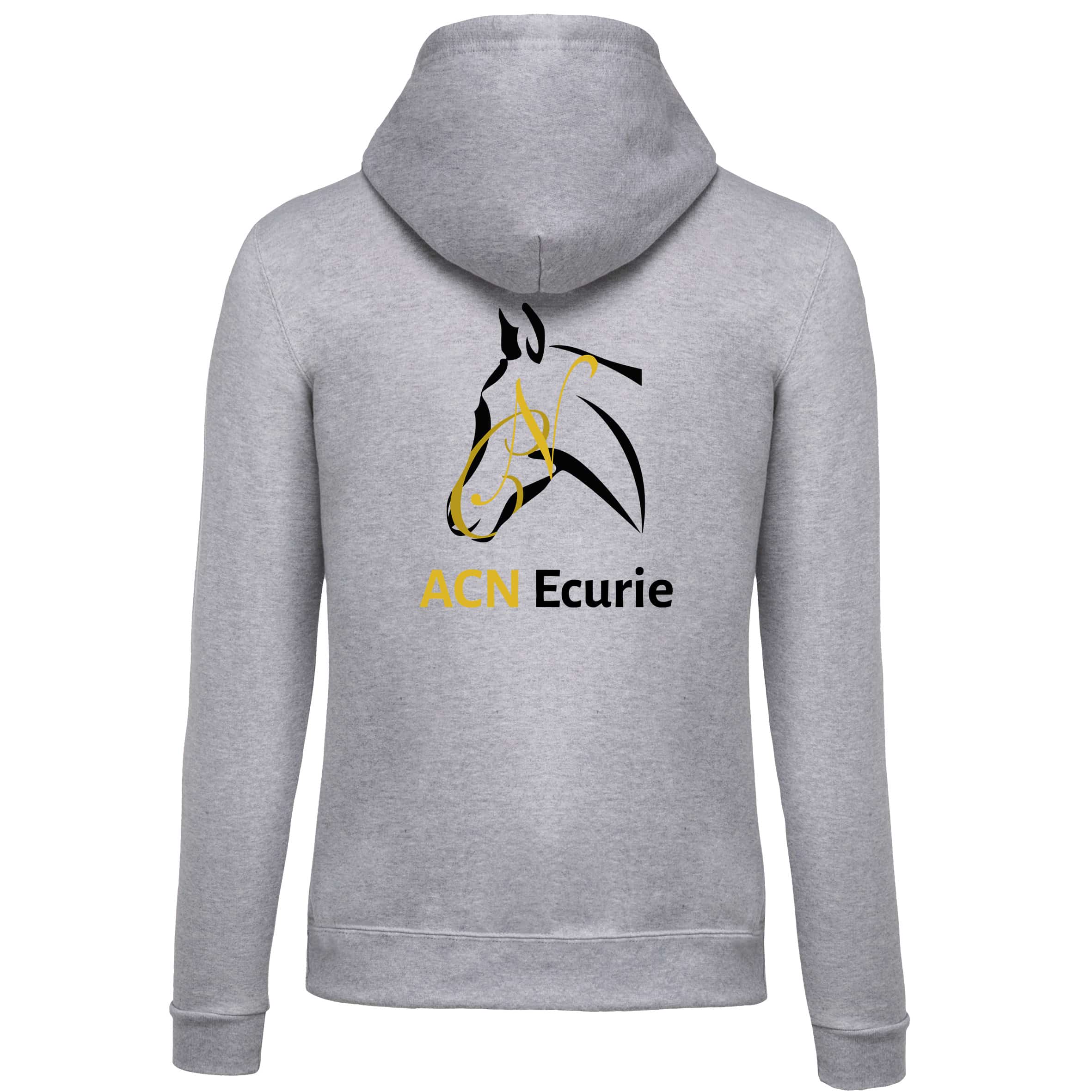 SWEAT A CAPUCHE (femme) – ACN Ecurie - Gris chiné - K473 – Image 2