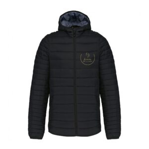 DOUDOUNE AVEC MANCHES ET CAPUCHE (homme) - Les écuries de l'ADS - Noir - K6110