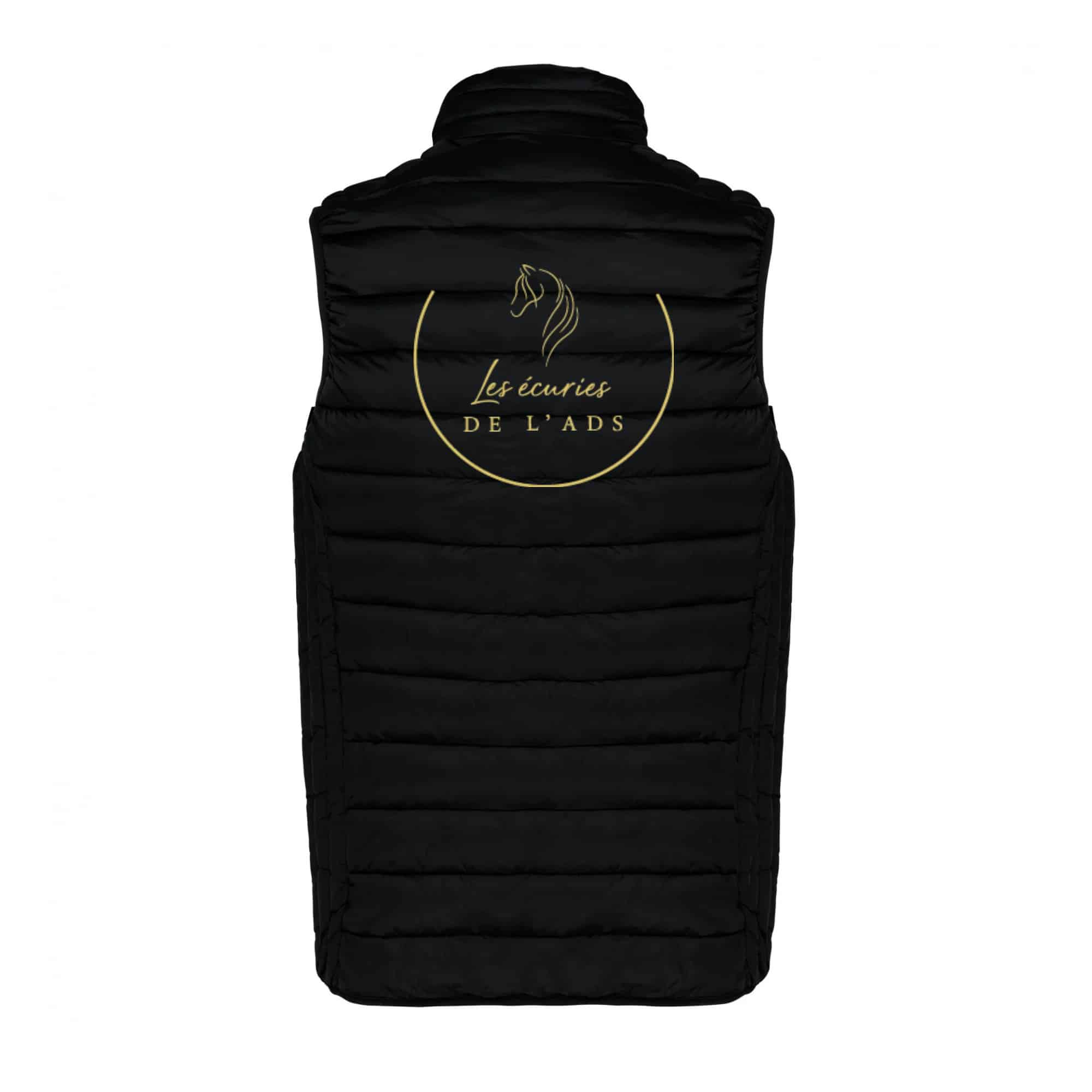 DOUDOUNE SANS MANCHES (femme) - Les écuries de l'ADS - Noir - K6114 – Image 3