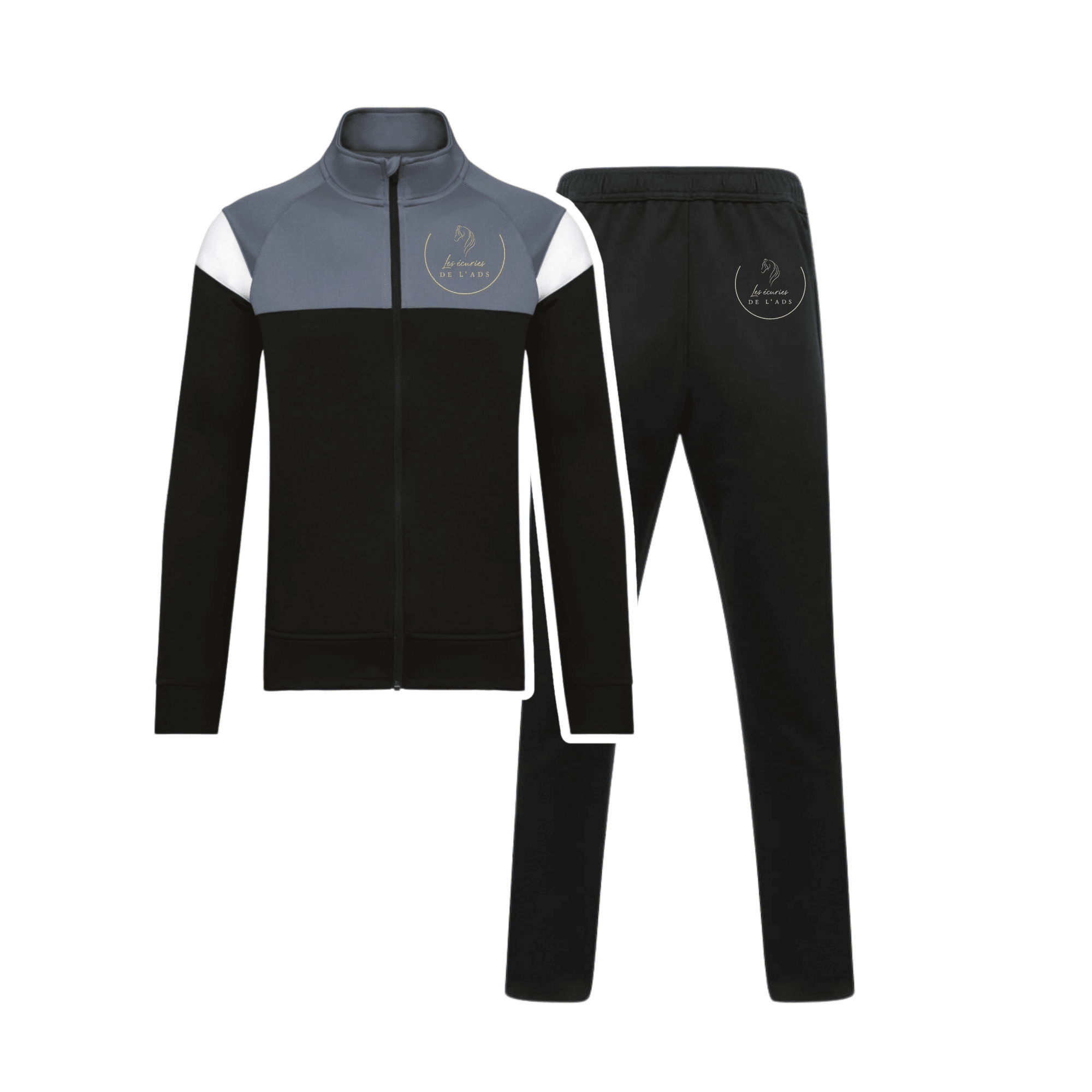 Ensemble de survetement (adulte) - Les écuries de l'ADS - Noir - ES001