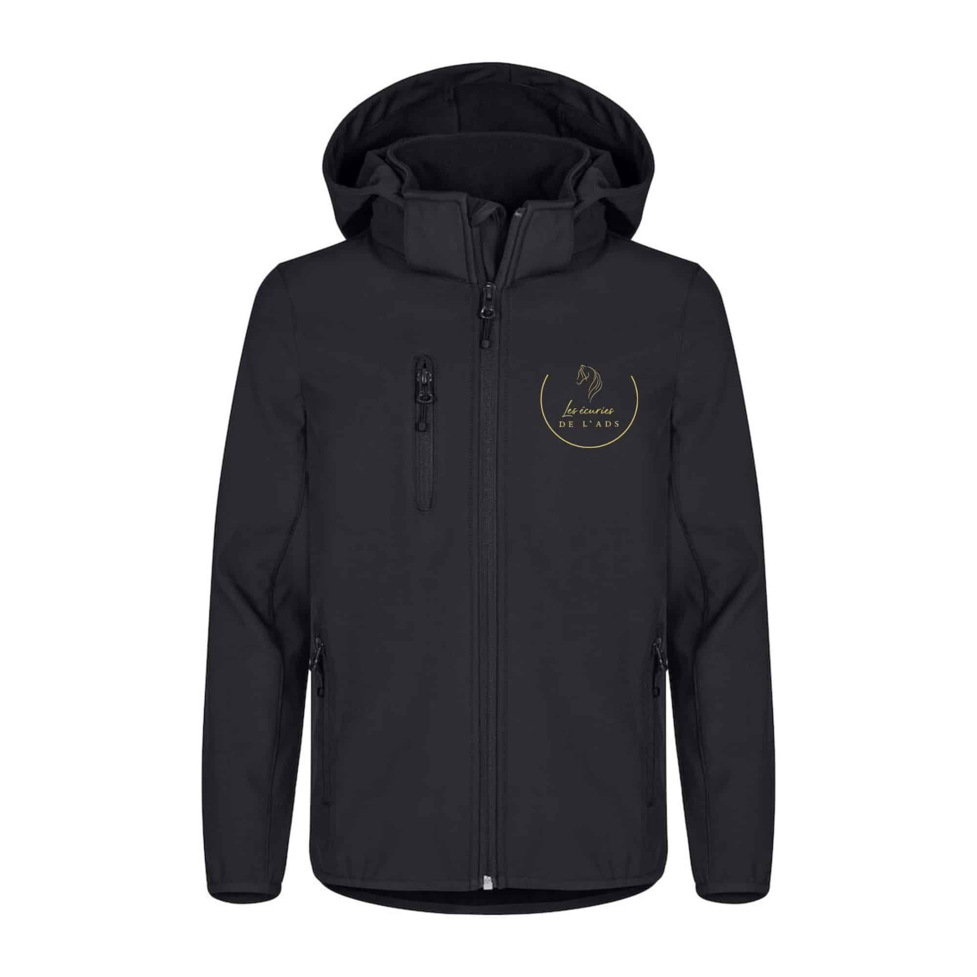 SOFTSHELL ''Classic'' (enfant) - Les écuries de l'ADS - Noir - 0200909