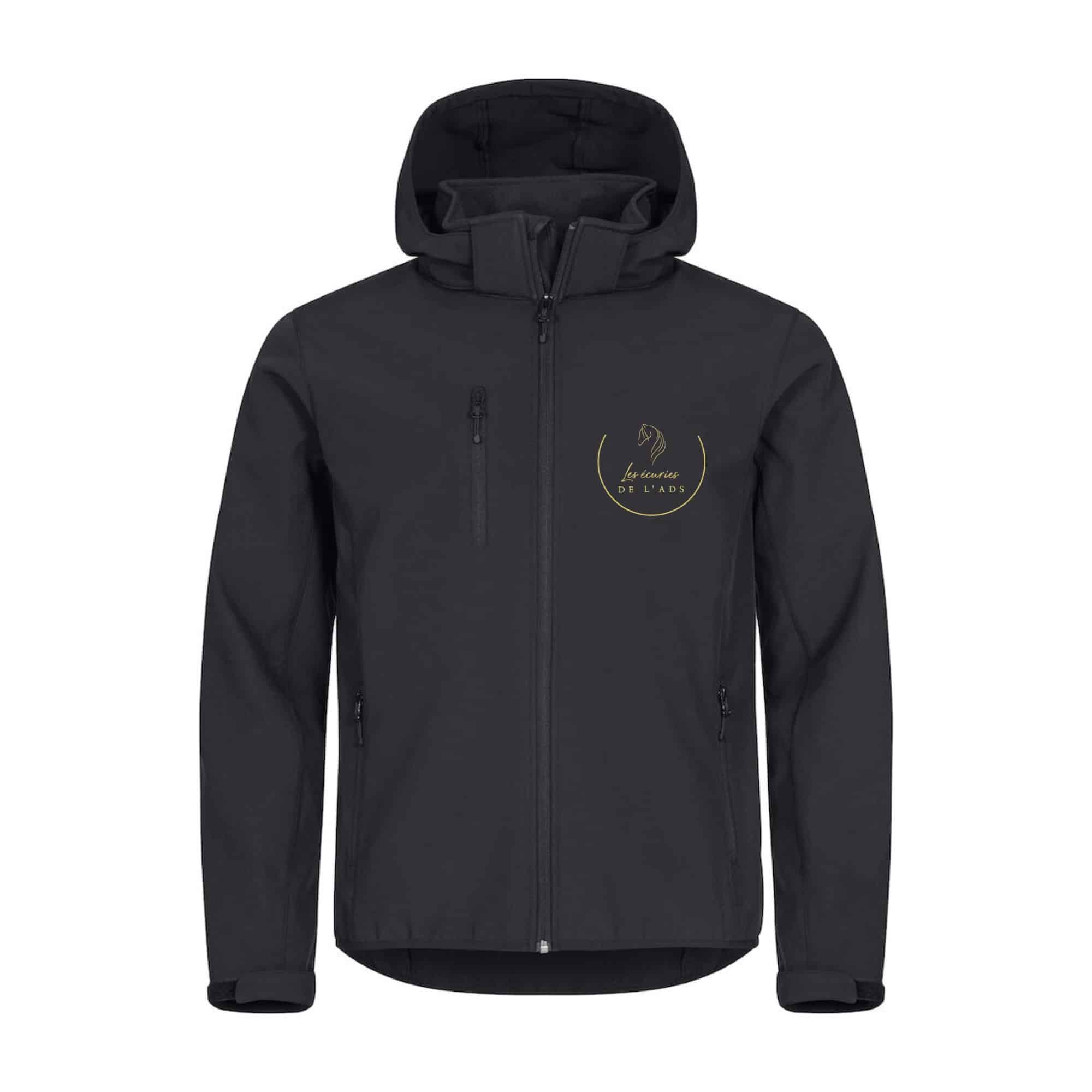 SOFTSHELL "Classic" (homme) - Les écuries de l'ADS - Noir - 0200912