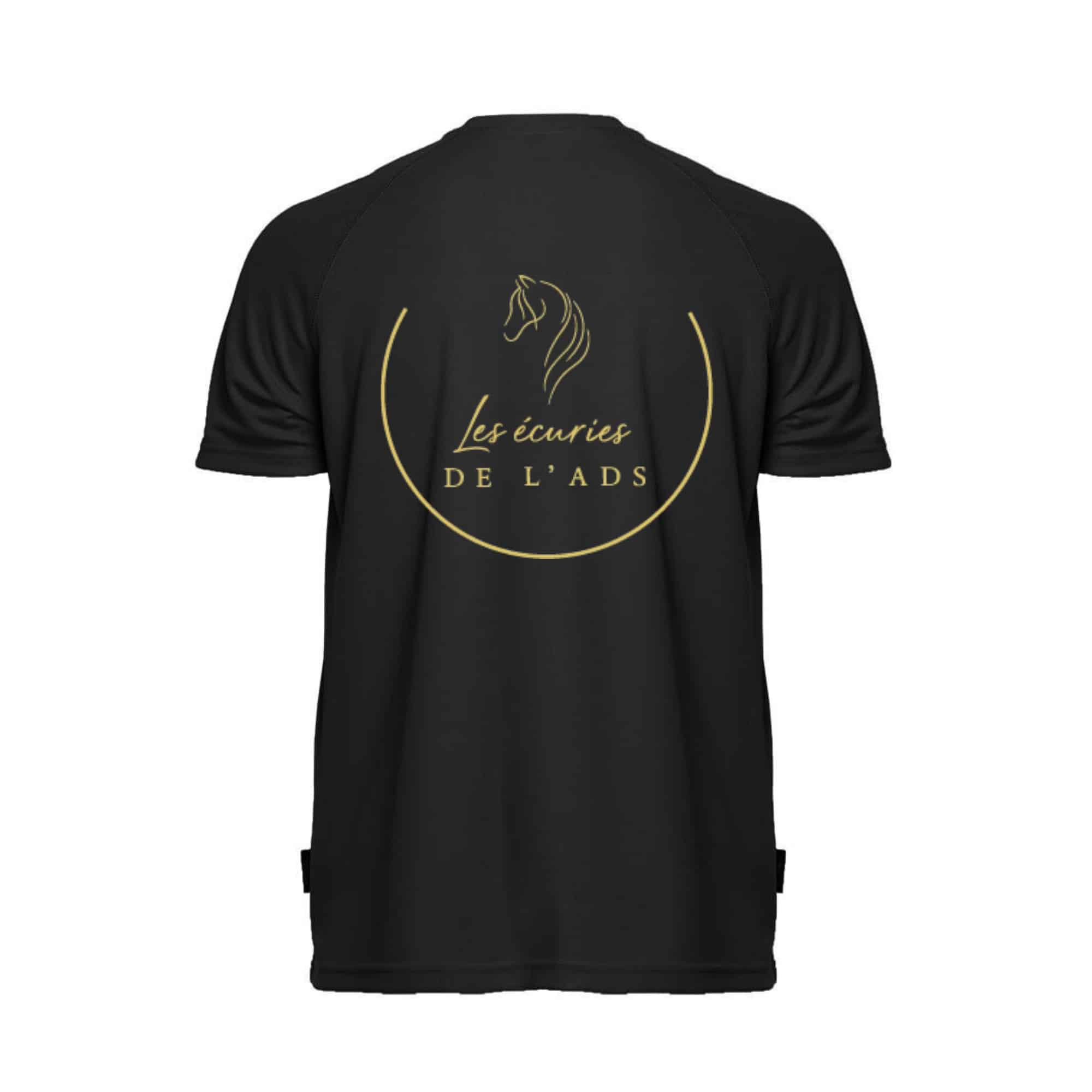 T-Shirt respirant (enfant) - Les écuries de l'ADS - Noir - PK142 – Image 3