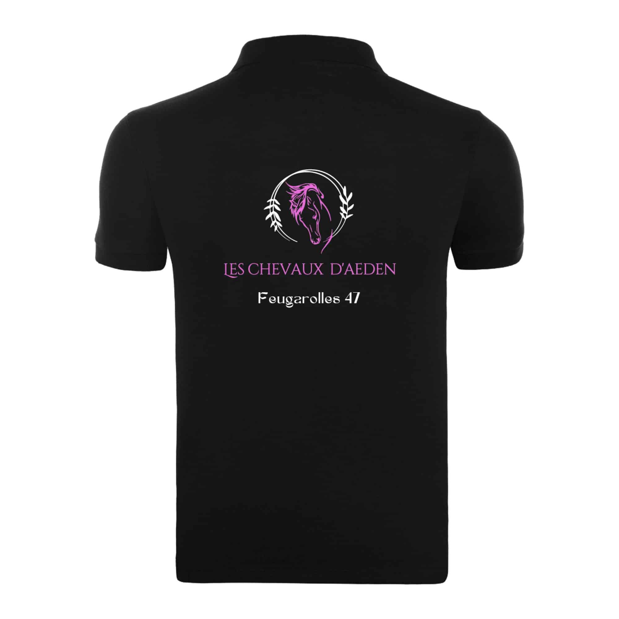 POLO (homme) - Les chevaux d'aeden - Noir - BCID1 – Image 3