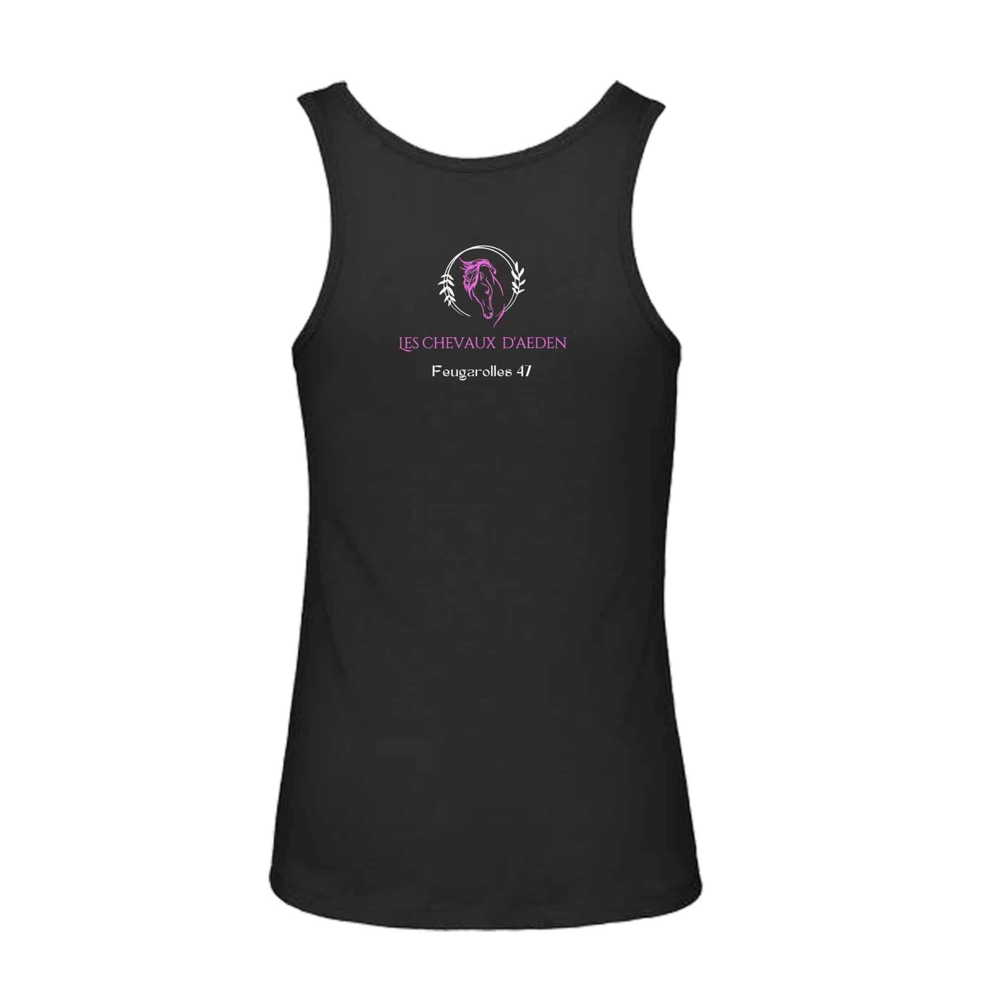 DEBARDEUR (femme) - Les chevaux d'aeden - Noir - BC073 – Image 3