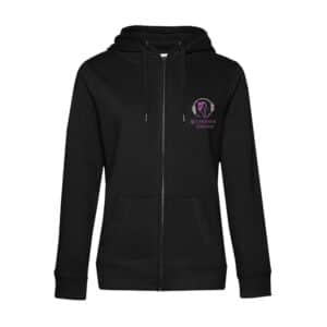 SWEAT ZIPPÉ (femme) - Les chevaux d'aeden - Noir - BCW03Q