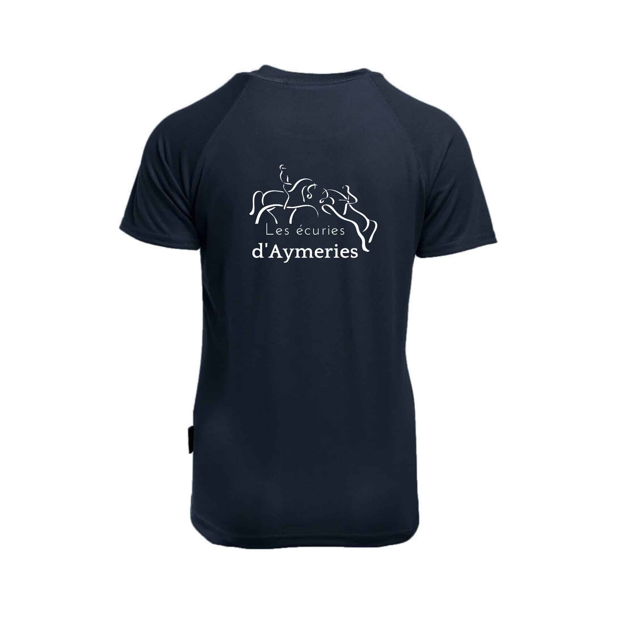 T-Shirt respirant (homme) - Les écuries d’Aymeries - Navy - PK140 – Image 3