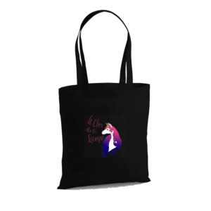 TOTE BAG - Cabal'Arte, Le clos de la licorne - Noir - WM101