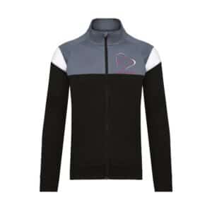 Veste de survêtement zippée (enfant) - Ecurie Carole Jégou - Noir - PA391