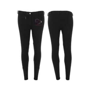 Pantalon d'équitation RIDING WORLD (enfant) - Ecurie Carole Jégou - Noir - 989070