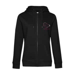 SWEAT ZIPPÉ (femme) - Ecurie Carole Jégou - Noir - BCW03Q